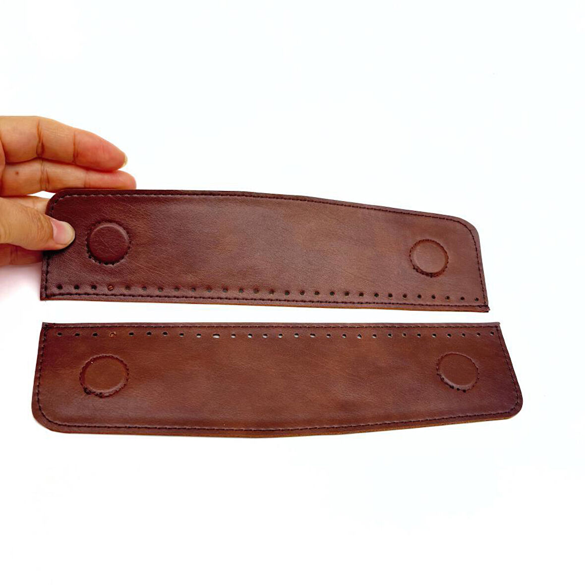 Angel Çanta Aksesuar  Taba Suni Derili Çift Gizli  Mıknatıs