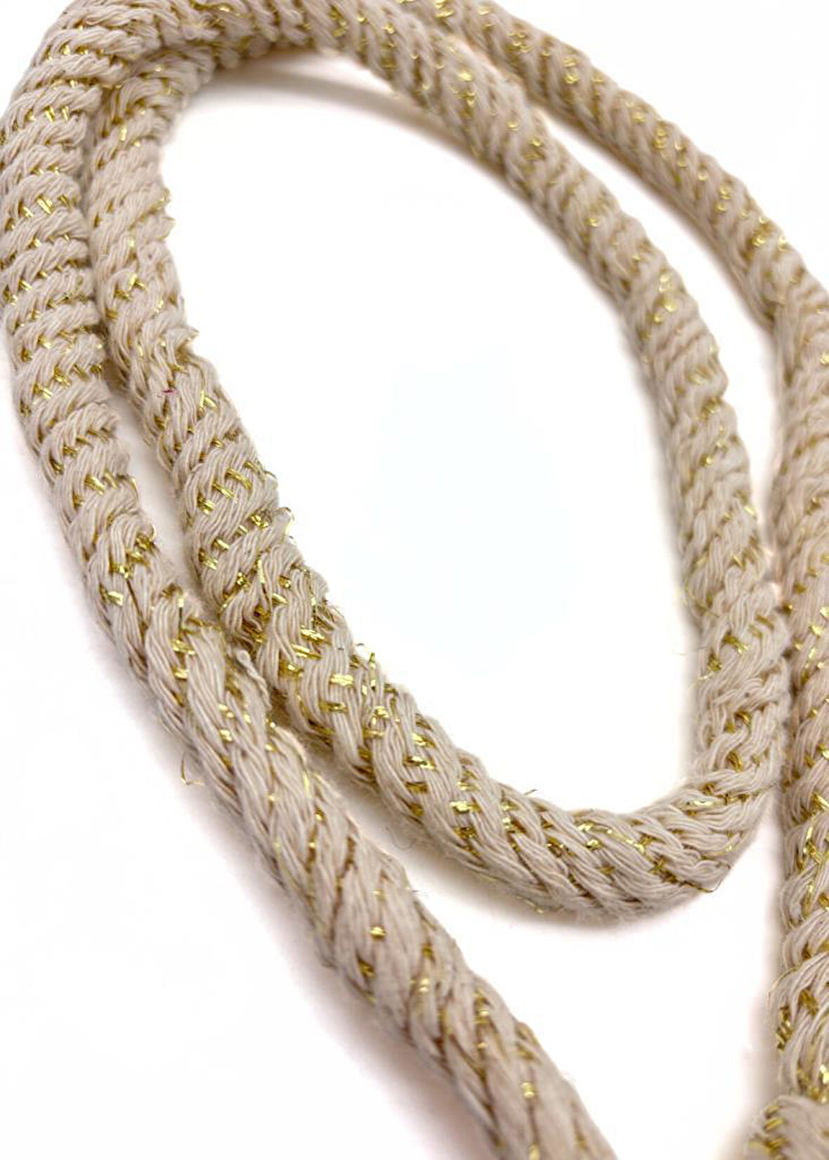 Angel Çanta Aksesuar 10 mm 1 metre Simli  Pamuklu Halat 