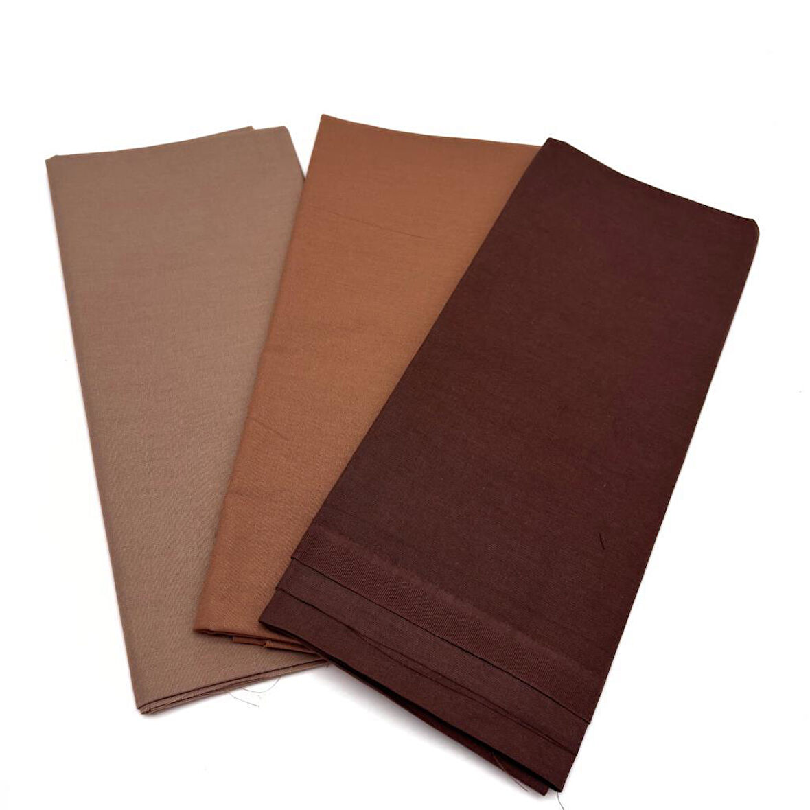Angel Çanta Aksesuar 120x50  cm Pamuklu Astarlık Kumaş Seti (Koyu Kahve, Açık Kahve, Sütlü Kahve) 