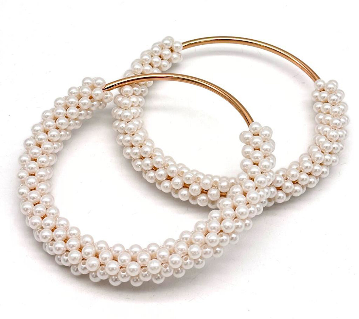 Angel Çanta Aksesuar  Yuvarlak İncili Light Gold Renk  Metal Çanta Sapı