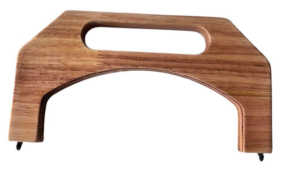 Angel Çanta Aksesuar 23.5 Cm  Açık Renk Tutmalı Ahşap Burs