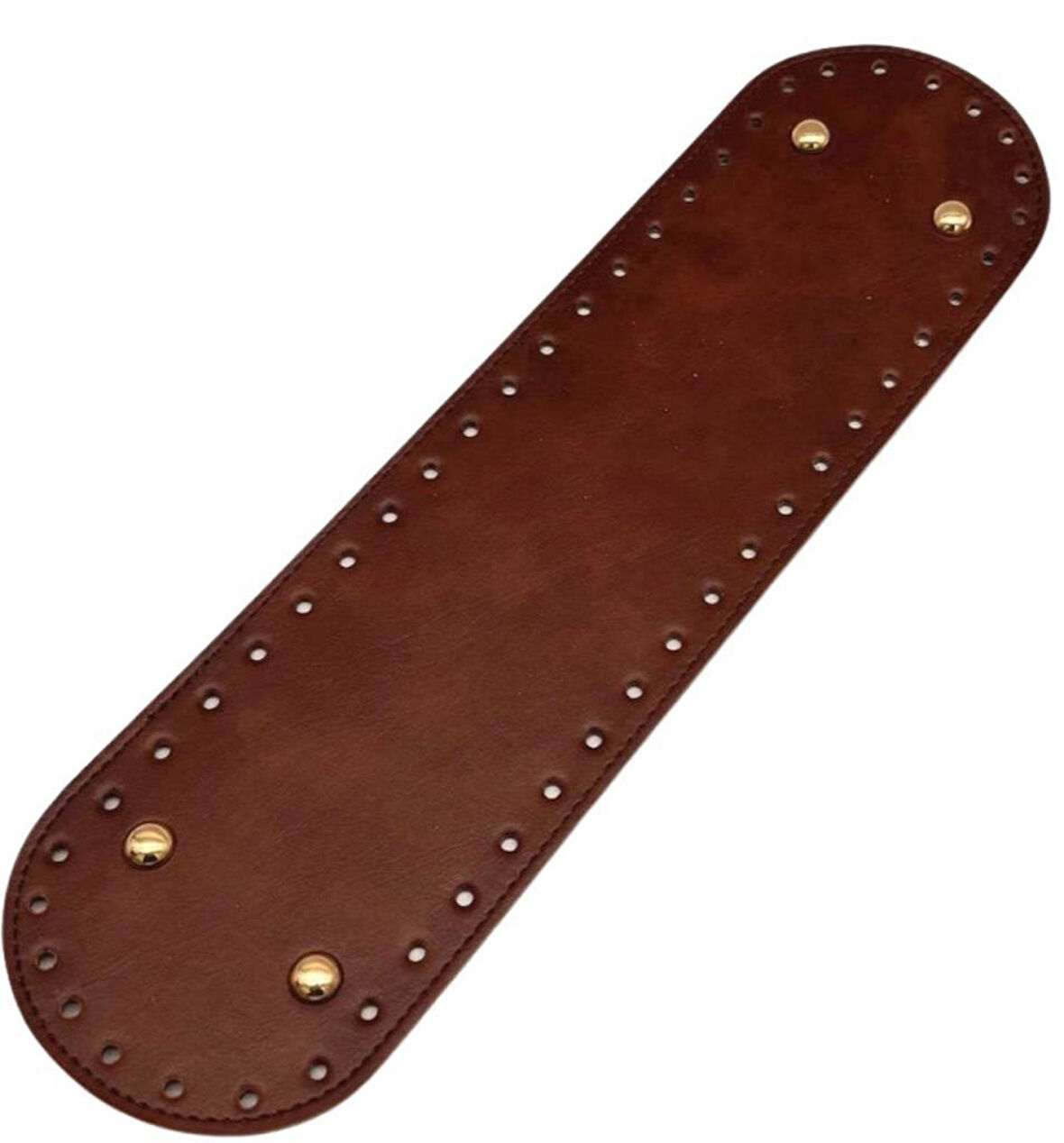 Angel Çanta Aksesuar Suni Deri 37x10 cm Oval Çanta Tabanı Taba Renk Light Gold Aparatlı