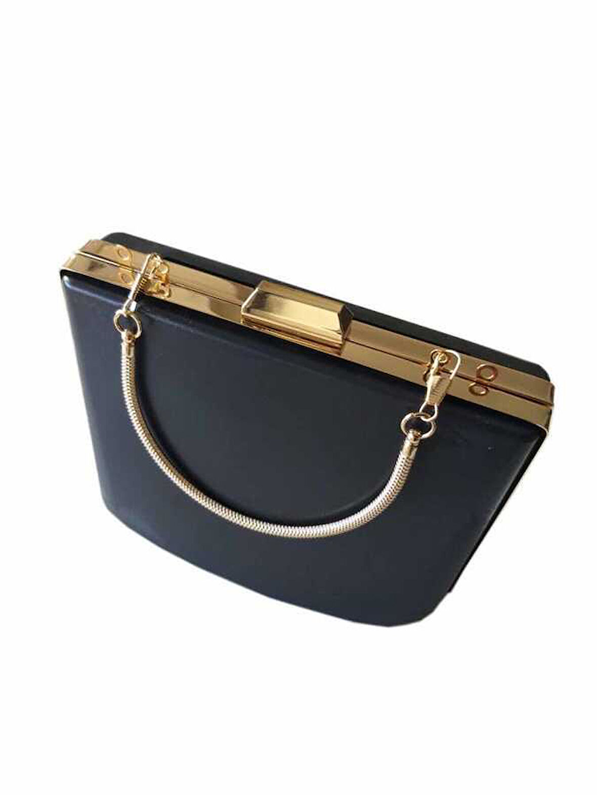 Angel Çanta Aksesuar Abiye Çanta Kalıbı Tutma Saplı Light Gold Metalli