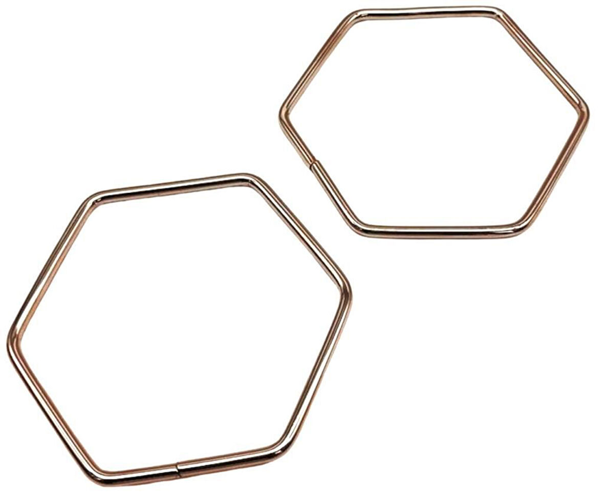 Angel Çanta Aksesuar Gümüş Renk Altıgen Model Çift Metal Çanta Sapı