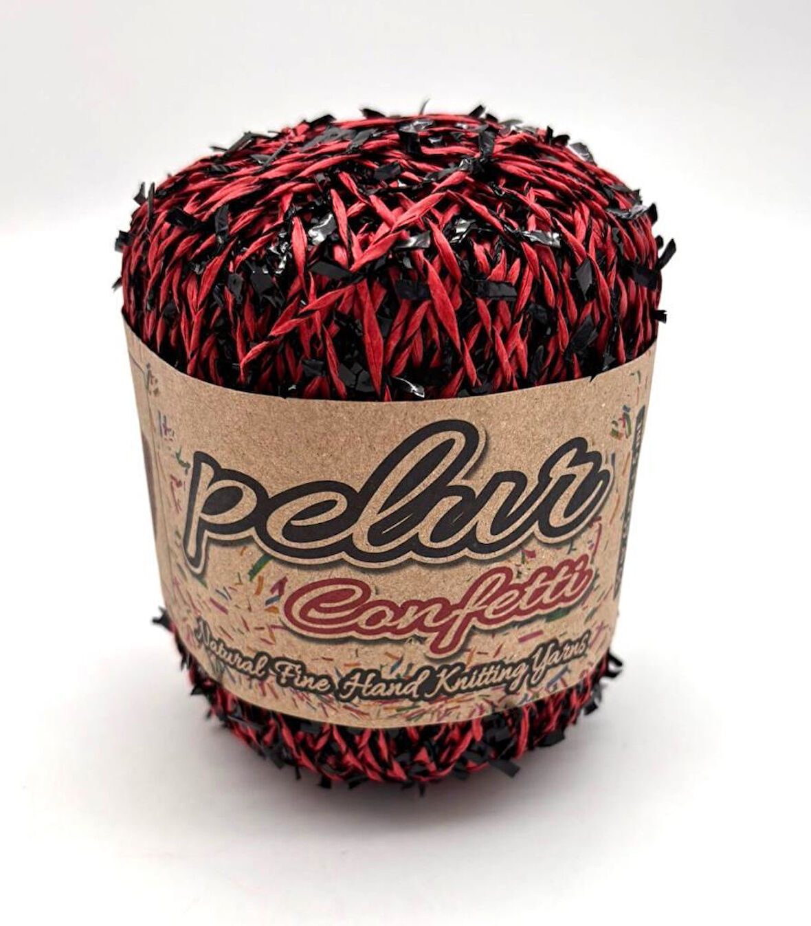 Angel Çanta Aksesuar Confetti Kağıt İp Kırmızı - Siyah