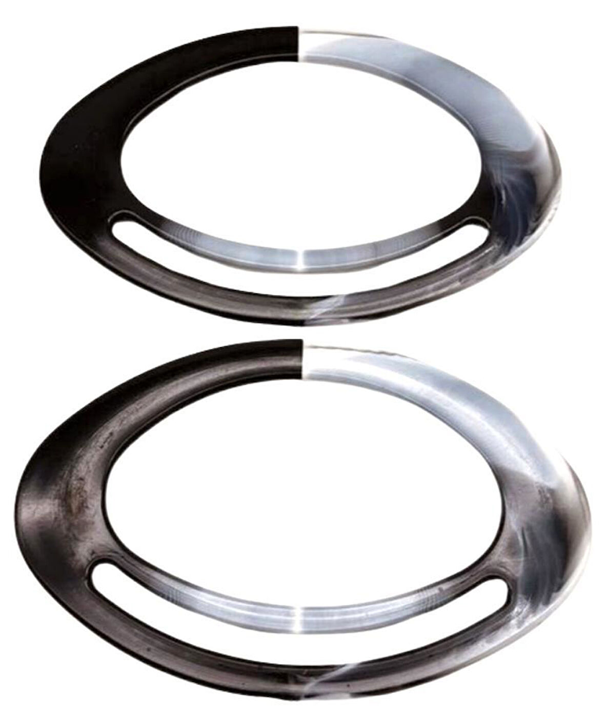 Angel Çanta Aksesuar Akrilik Görünümlü Plastik Çanta Sapı Siyah Beyaz Tonlu