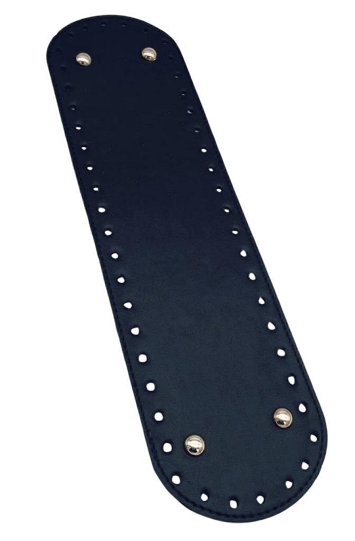 Angel Çanta Aksesuar Suni Deri 37x10 cm Oval Çanta Taban Lacivert Renk Light Gold Aparatlı