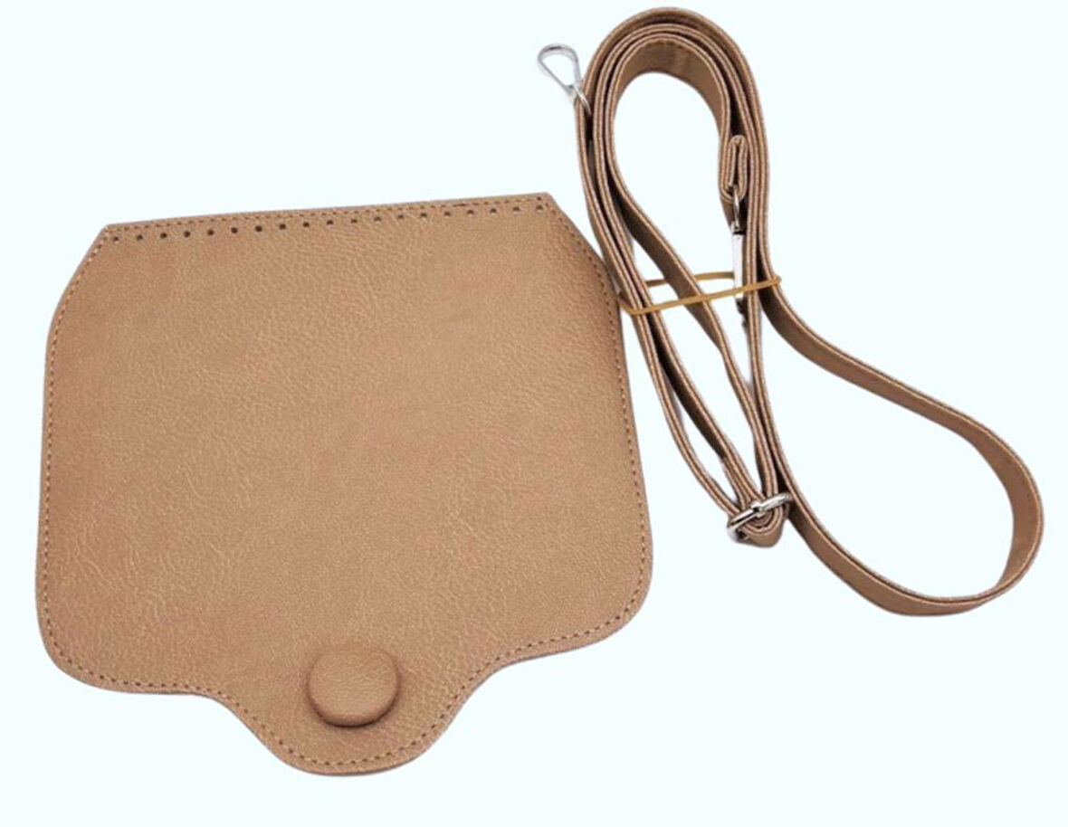 Angel Çanta Aksesuar Suni Deri  Büyük Button Model Bej Renk Çanta Deri Seti Gümüş Metal