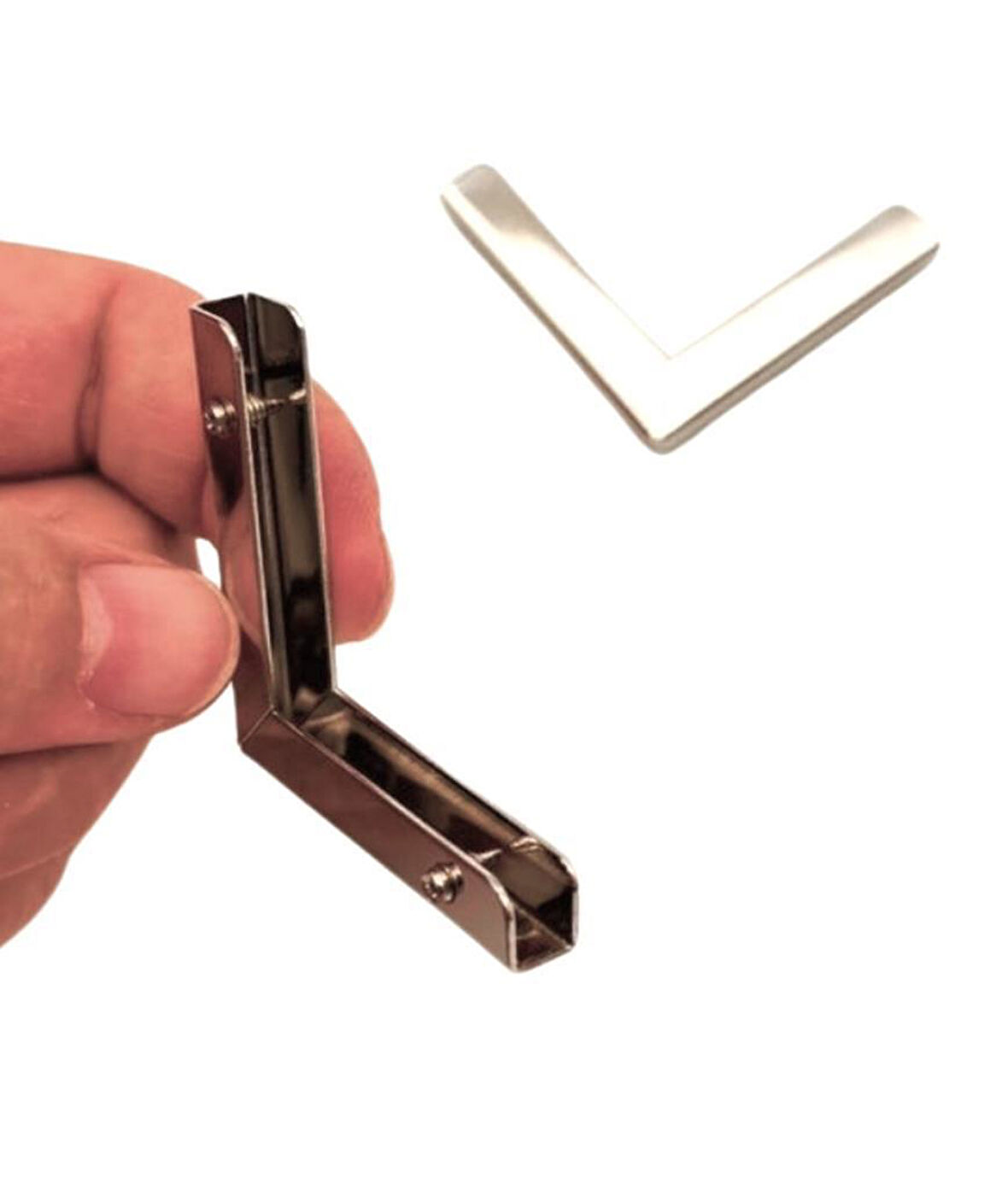 Angel Çanta Aksesuar 2 Li Gümüş Renk Köşe Aparatı V Model