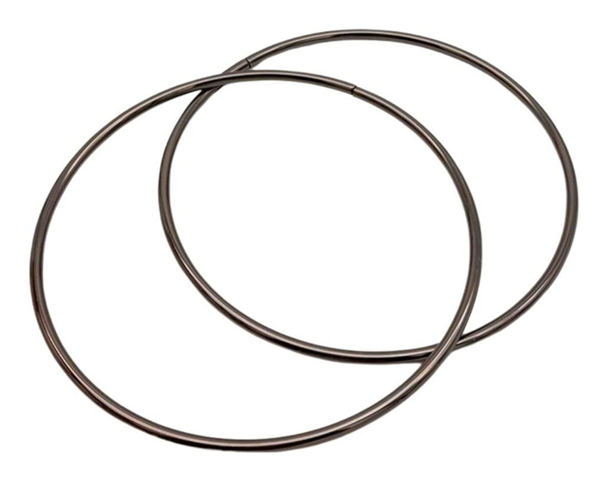 Angel Çanta Aksesuar 15 Cm Yuvarlak Metal Çanta Sapı Füme Renk