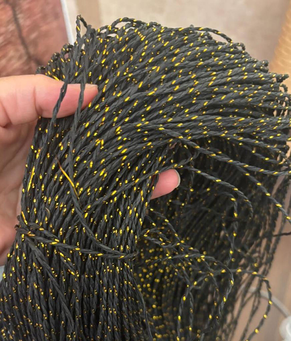 Angel Çanta Aksesuar Simli Kağıt İp Siyah Renk 300 gr