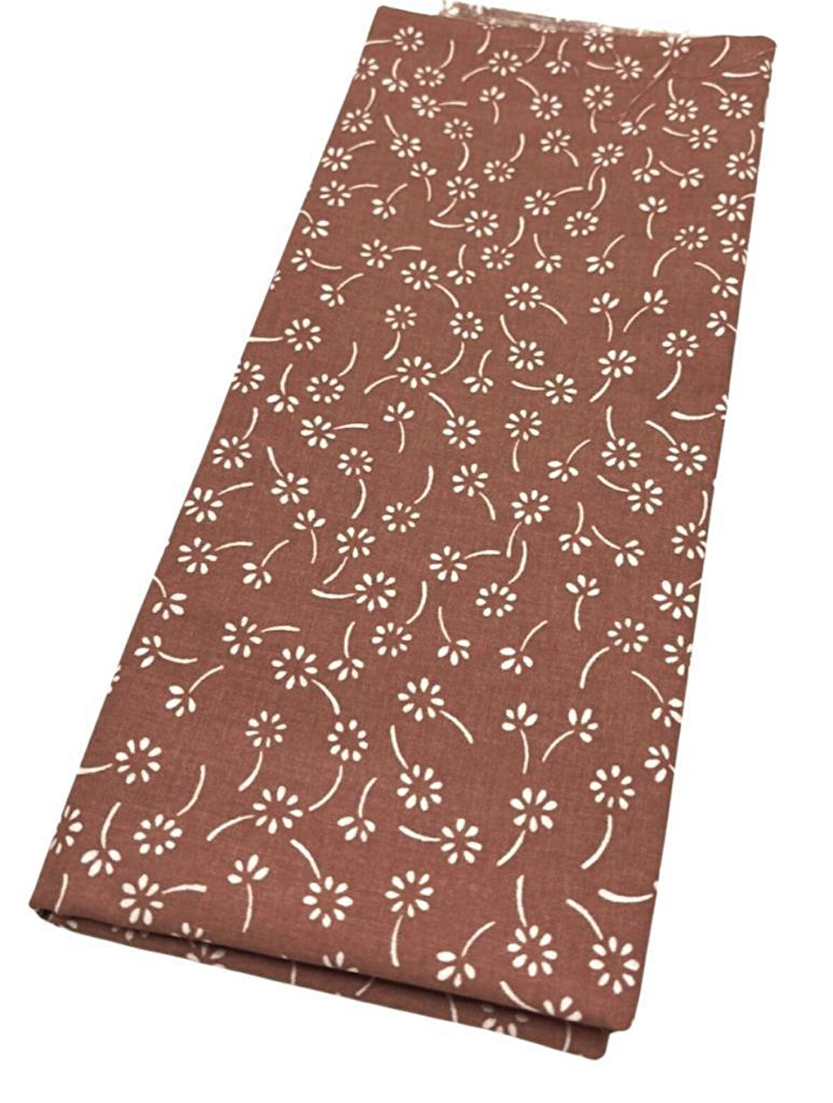 Angel Çanta Aksesuar 120x50 cm Pamuklu Astarlık Kumaş Taba Çıtır Çiçek Desen