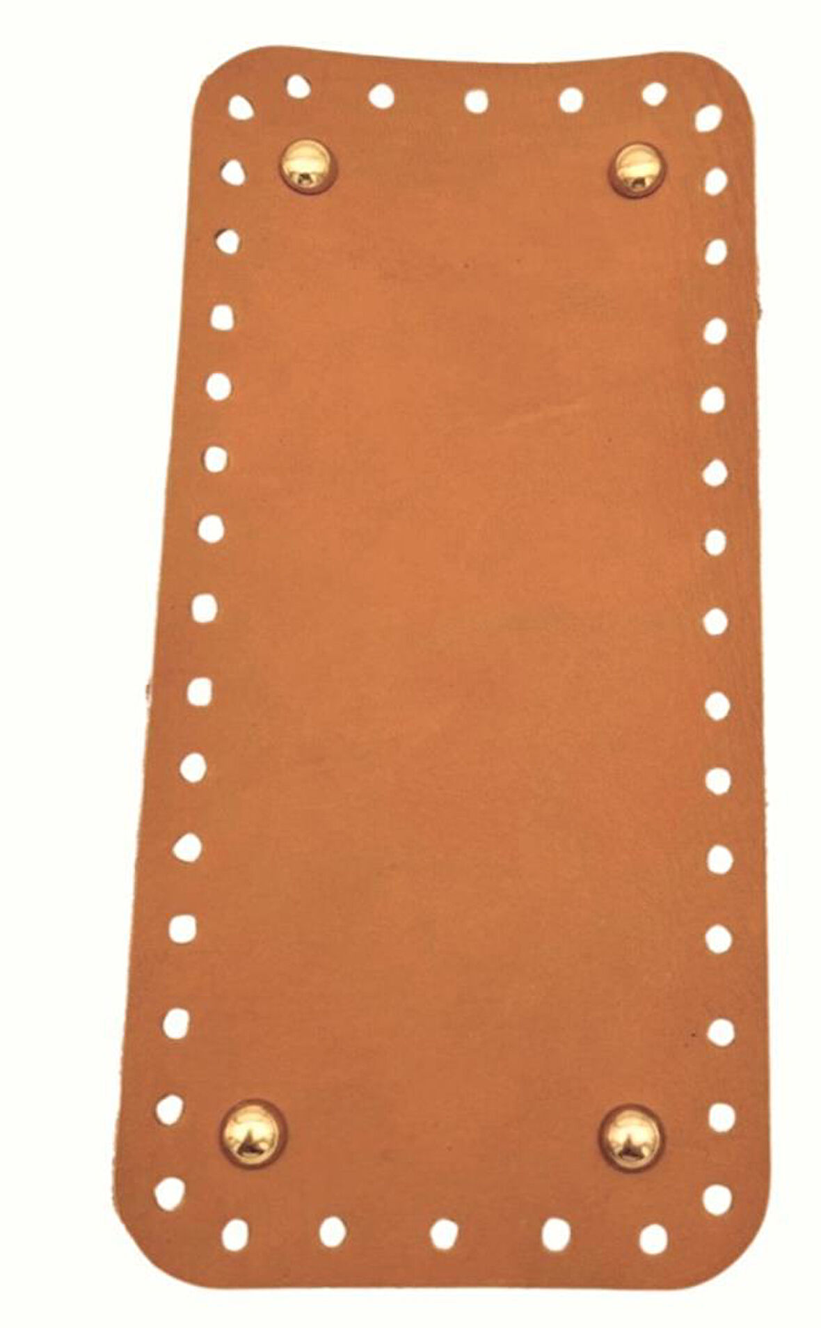 Angel Çanta Aksesuar Gerçek Deri Açık Taba 25X12 cm Dikdörtgen Light Gold Metalli Çanta Tabanı