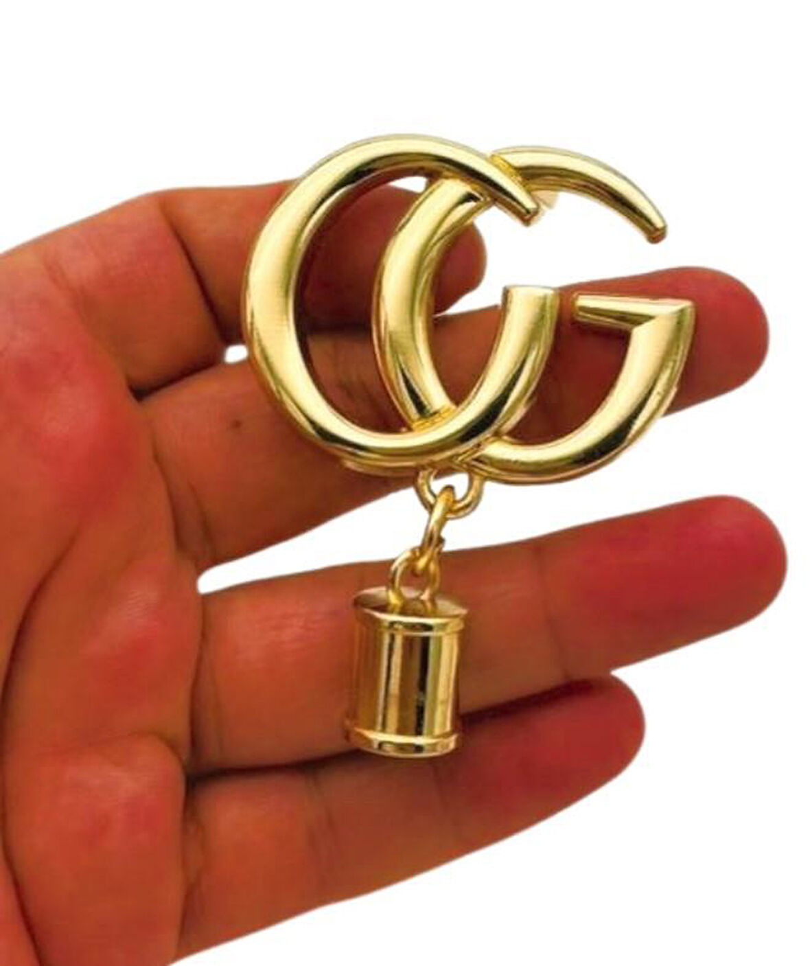 Angel Çanta Aksesuar G Model Püsküllü Plaka Süs Light Gold Renk 