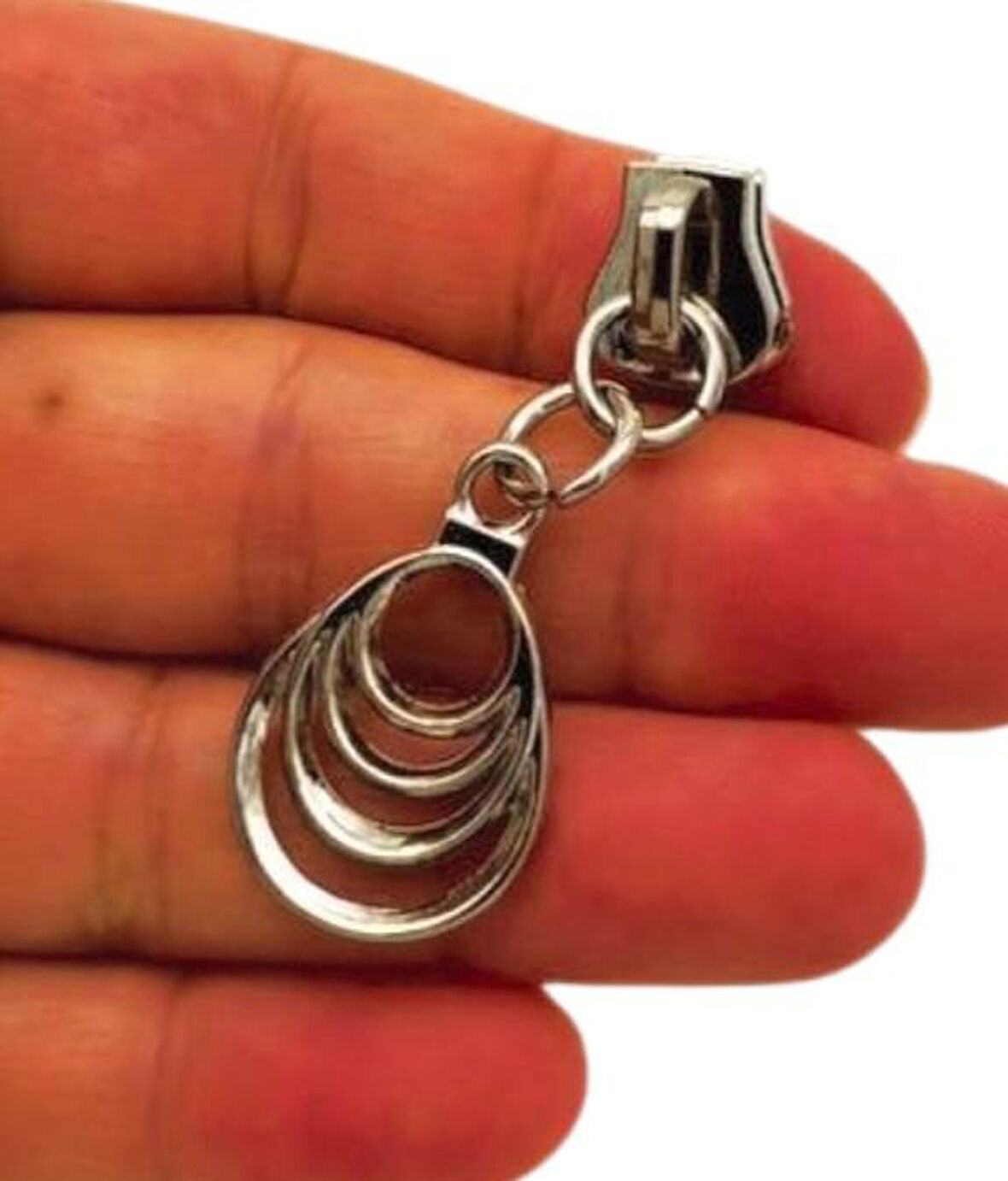 Angel Çanta Aksesuar Gümüş Renk Damla Model Fermuar Başı