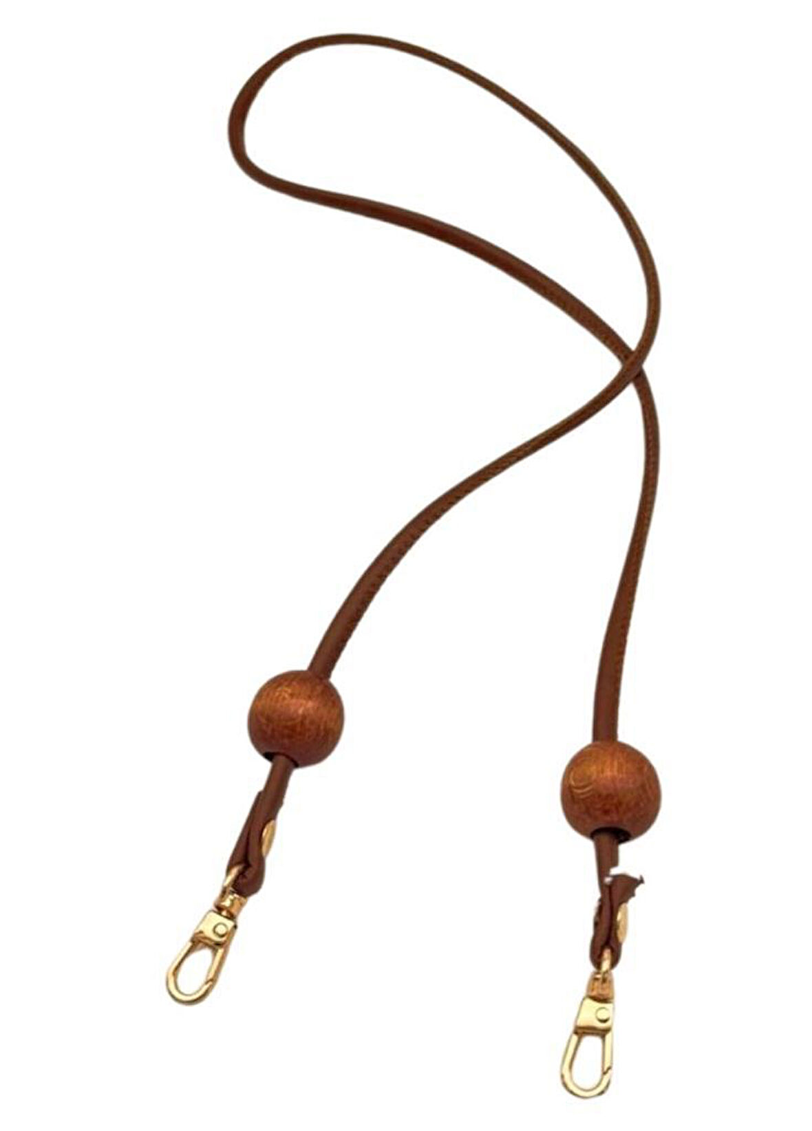 Angel Çanta Aksesuar Suni Deri 5 mm Boncuklu Tek Çanta Sapı 90 Cm Taba Renk