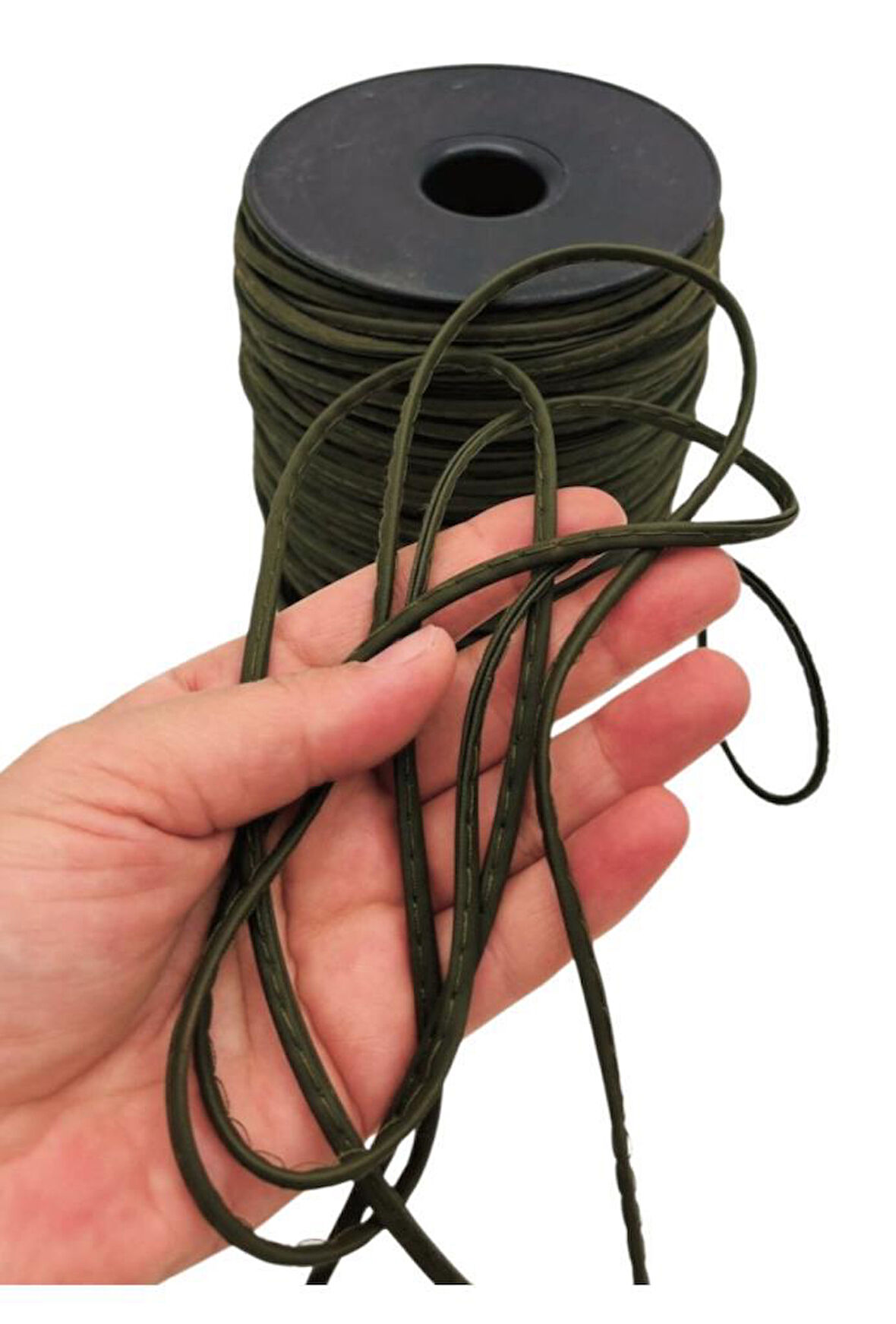 Angel Çanta Aksesuar 3 Mm Haki Yeşil Renk Suni Deri İp 2 metre