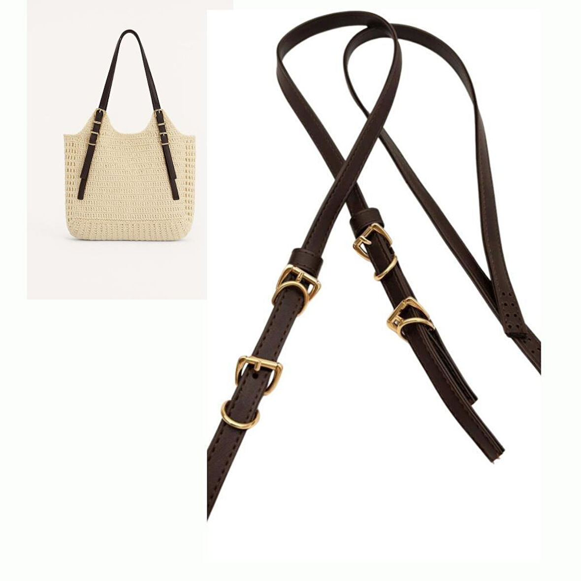 Angel Çanta Aksesuar Koyu Kahve Renk Nez Model Çanta Sapı