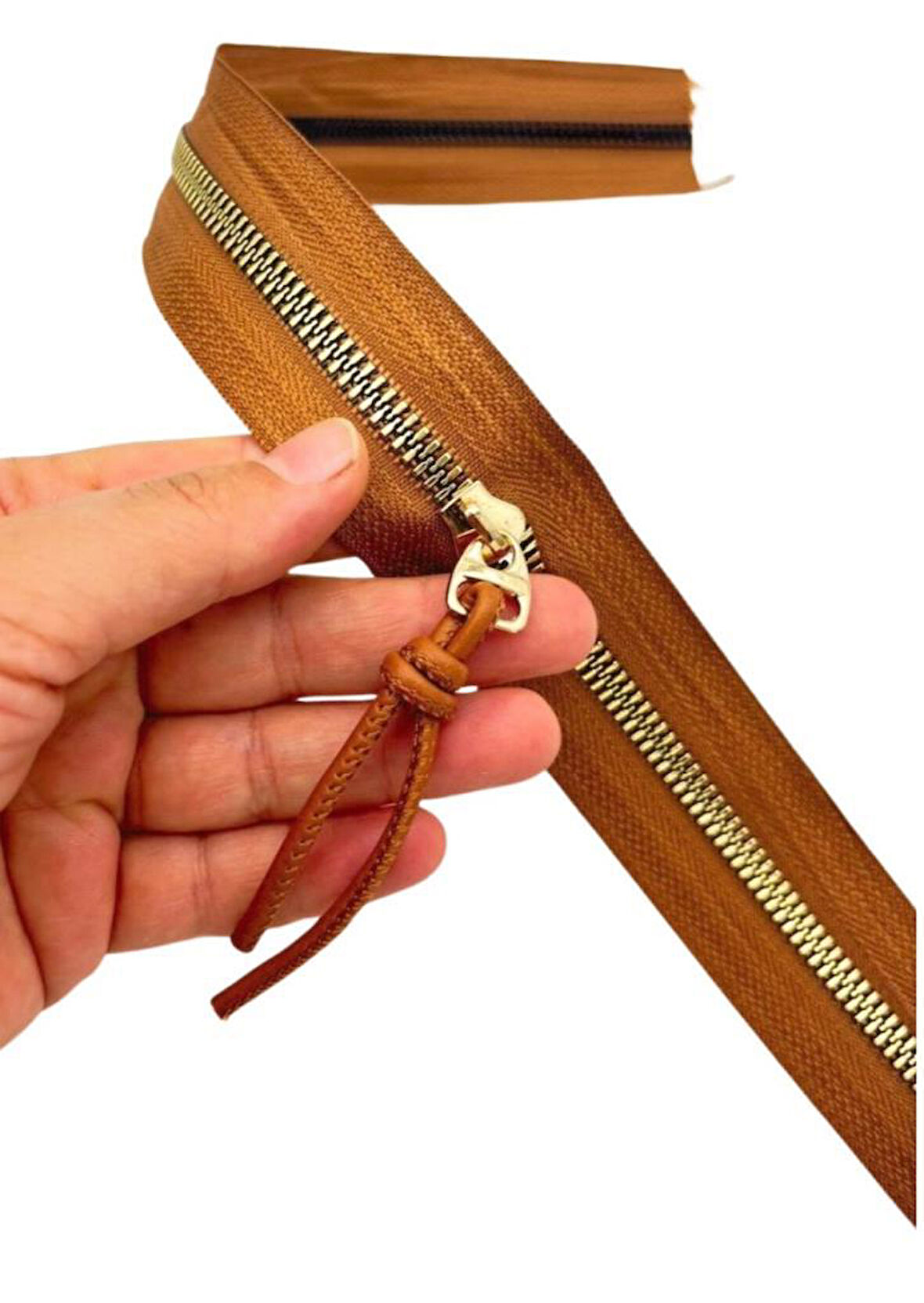 Angel Çanta Aksesuar Düğüm Başlıklı Fermuar 40 Cm Light Gold Metal Taba Renk