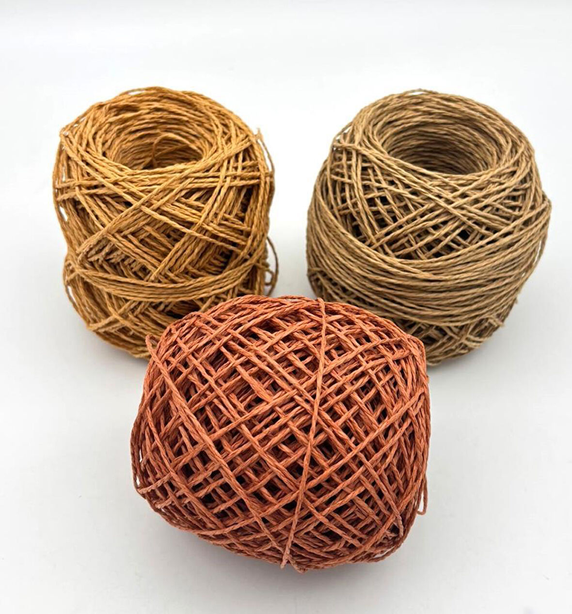 Angel Çanta Aksesuar 3 Adet 50 Gr Sarılmış Kağıt İp (Kiremit-HasırG70-HasırG39 )