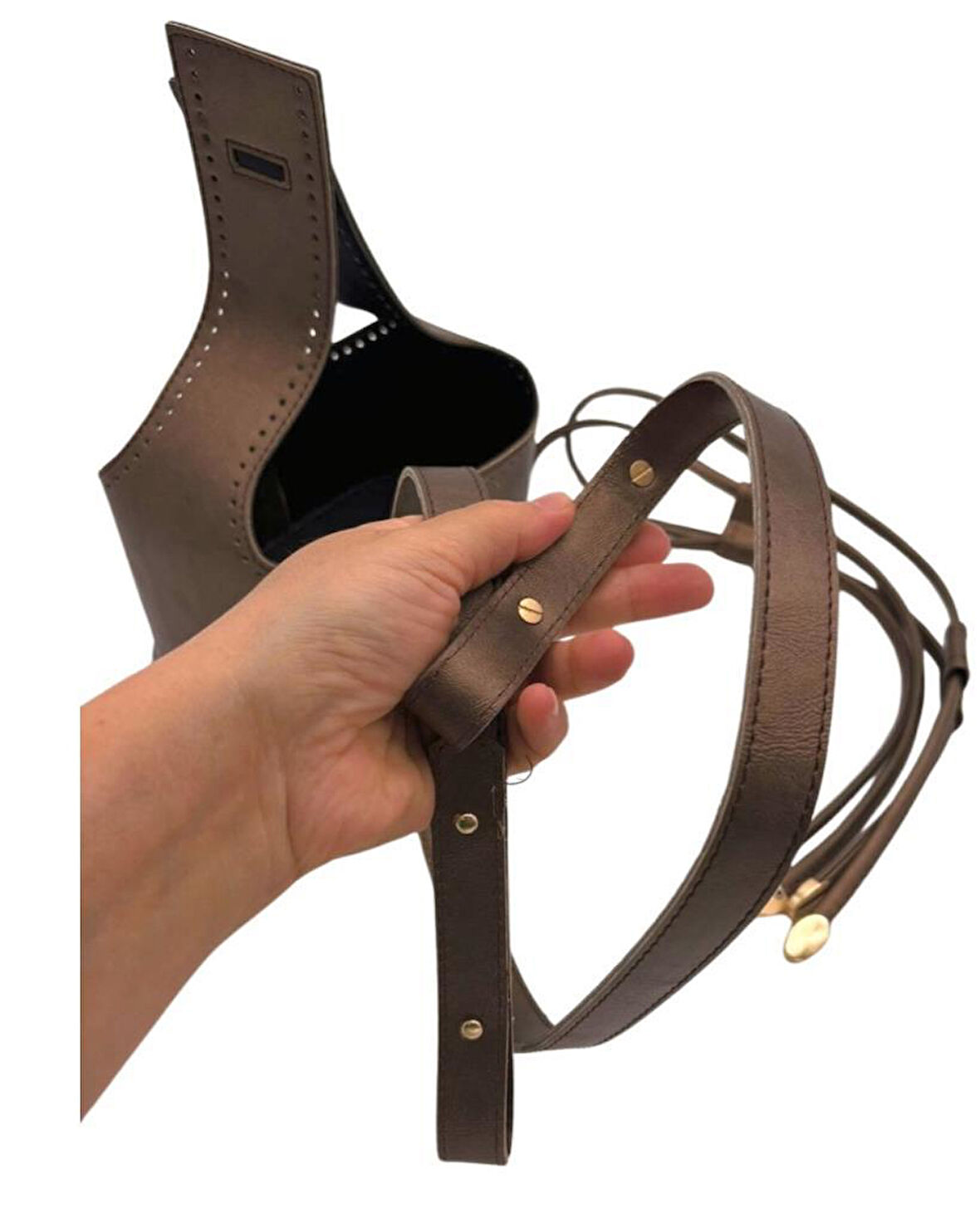 Angel Çanta Aksesuar Torba2 Model Çanta Yapım Aparatı Bakır Renk Light Gold Metalli