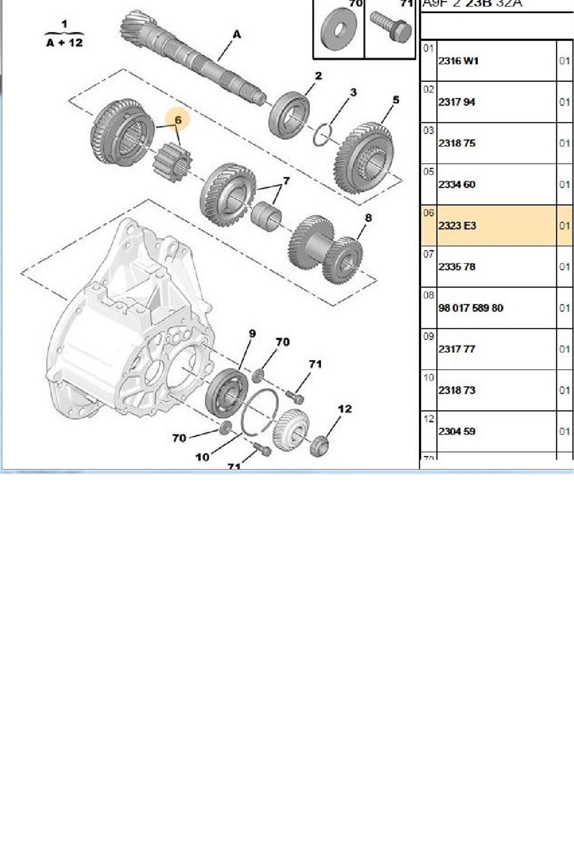 1-2 Senkromenç BE4 106 206 306 Partner Berlingo (2323E3)