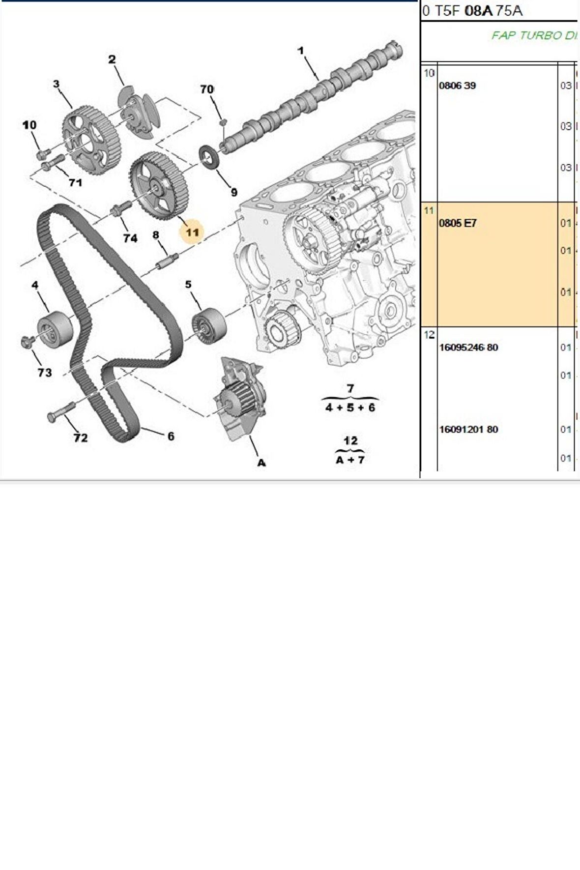 Eksantrik Dişlisi Partner Berlingo DW10 (0805E7)