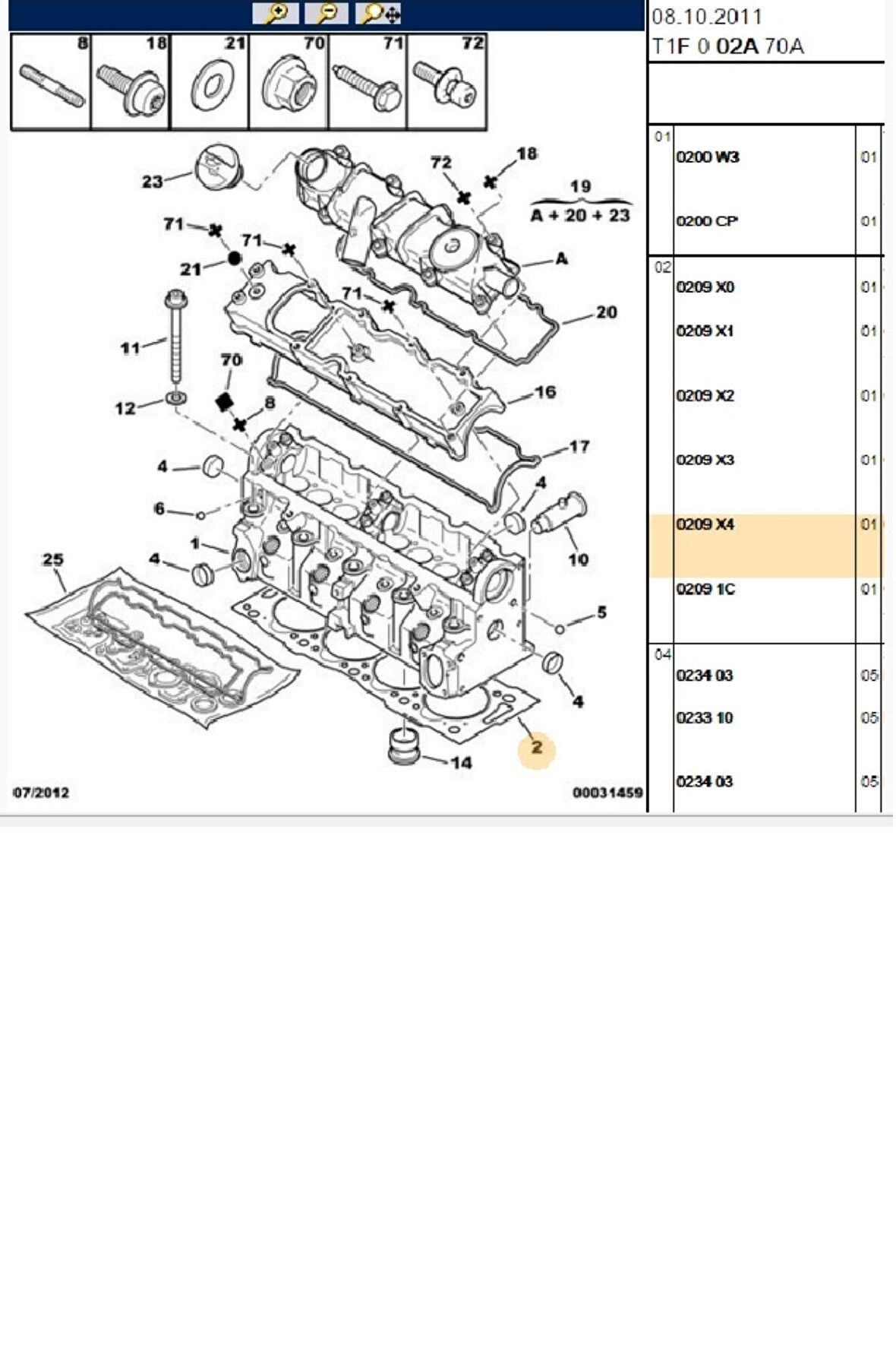 Silindir Kapak Contası Partner 206 306 Berlingo Xsara DW8 (613372040-0209X4)