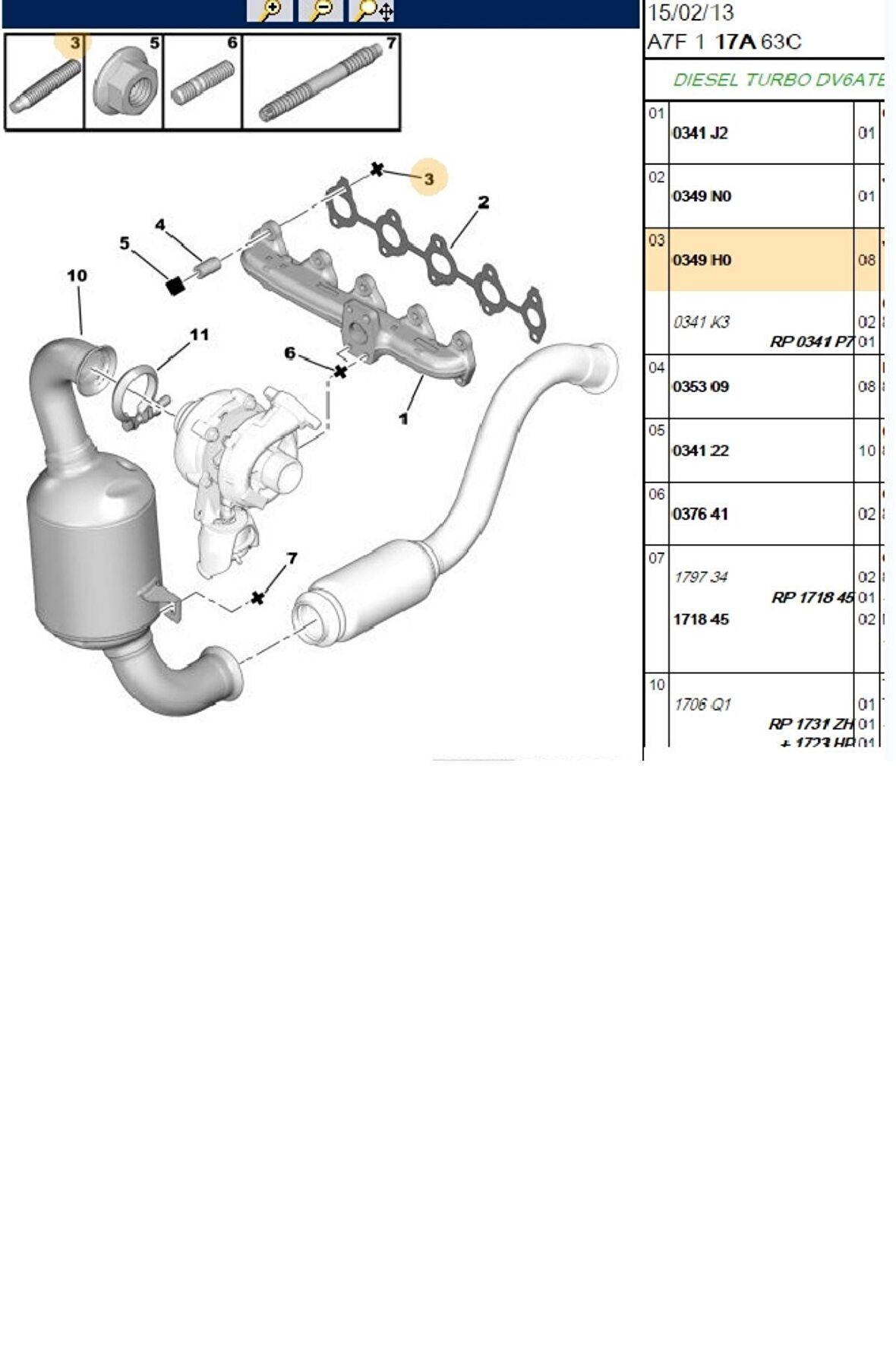 Egzoz Manifold Contası 306 406 605 806 Xantia (0349H0)