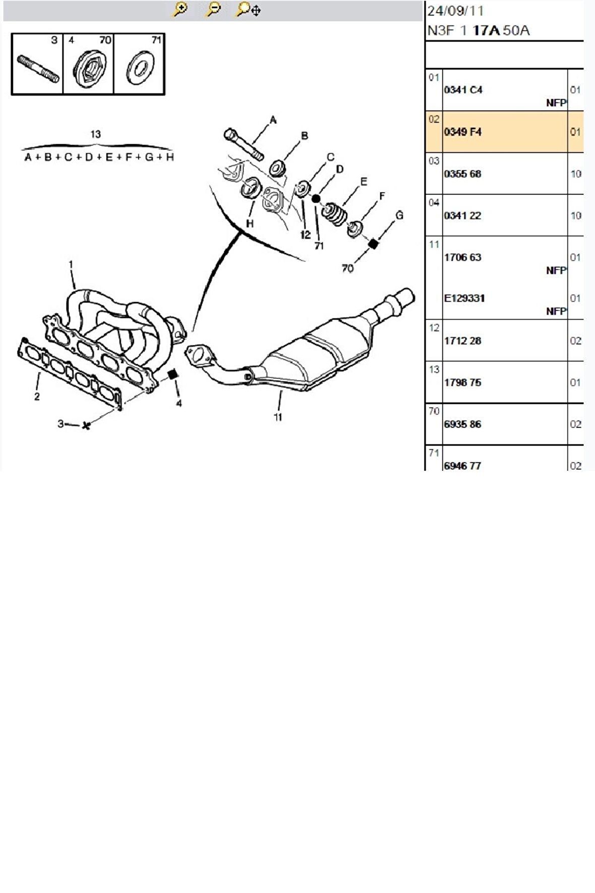 Egzoz Manifold Contası 306 406 (713444300-0349F4)