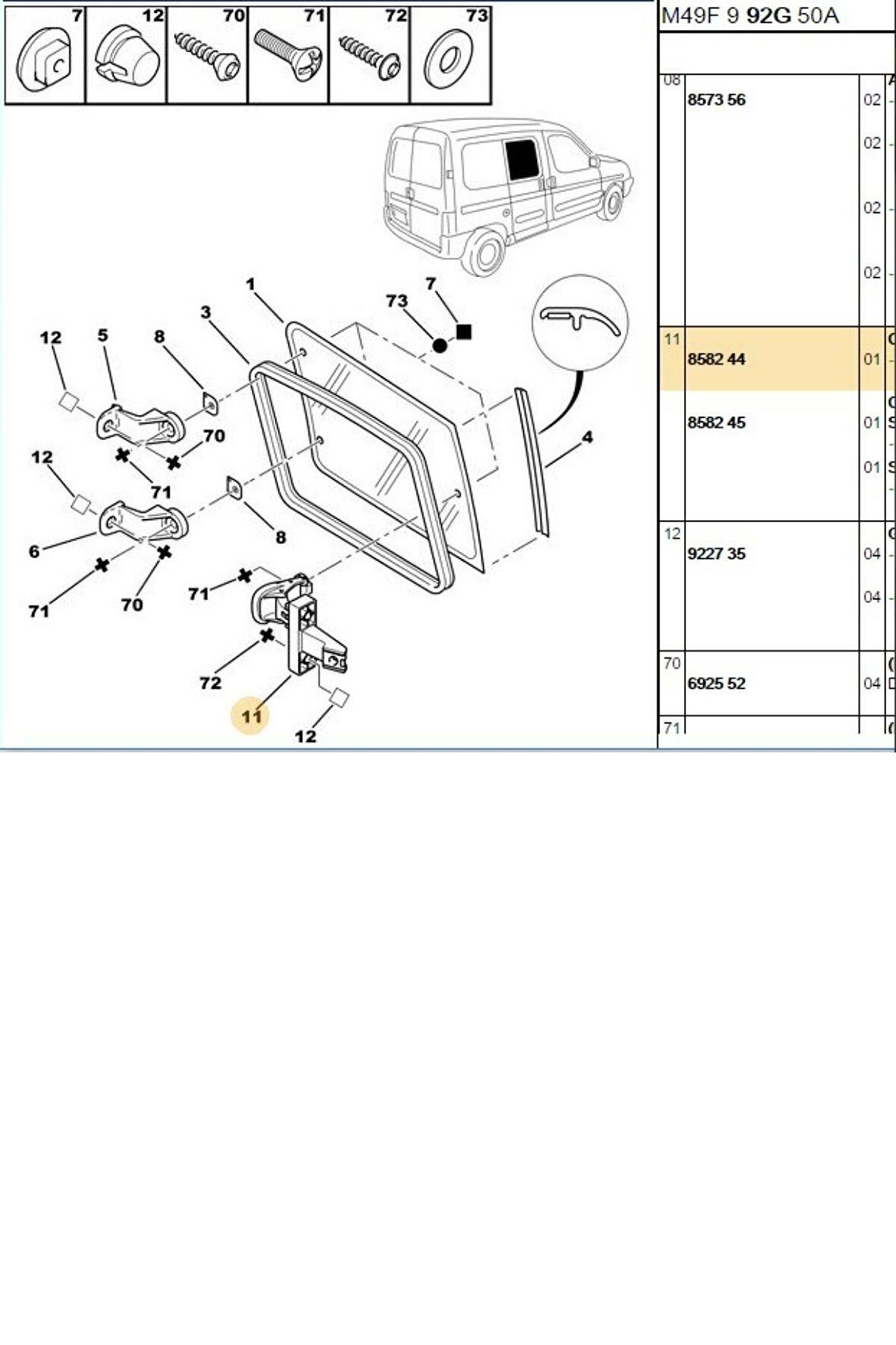 Sürgülü Kapı Cam Menteşesi Partner DW8 (858244)