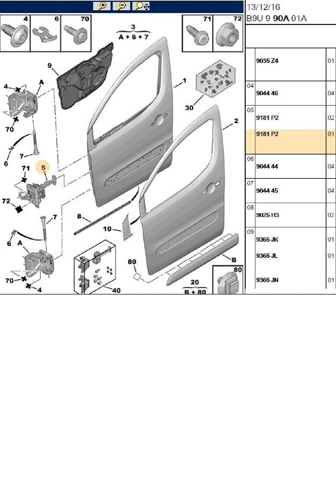 Ön Kapı Gergi Partner Tepee Berlingo (22367008-9181P2)