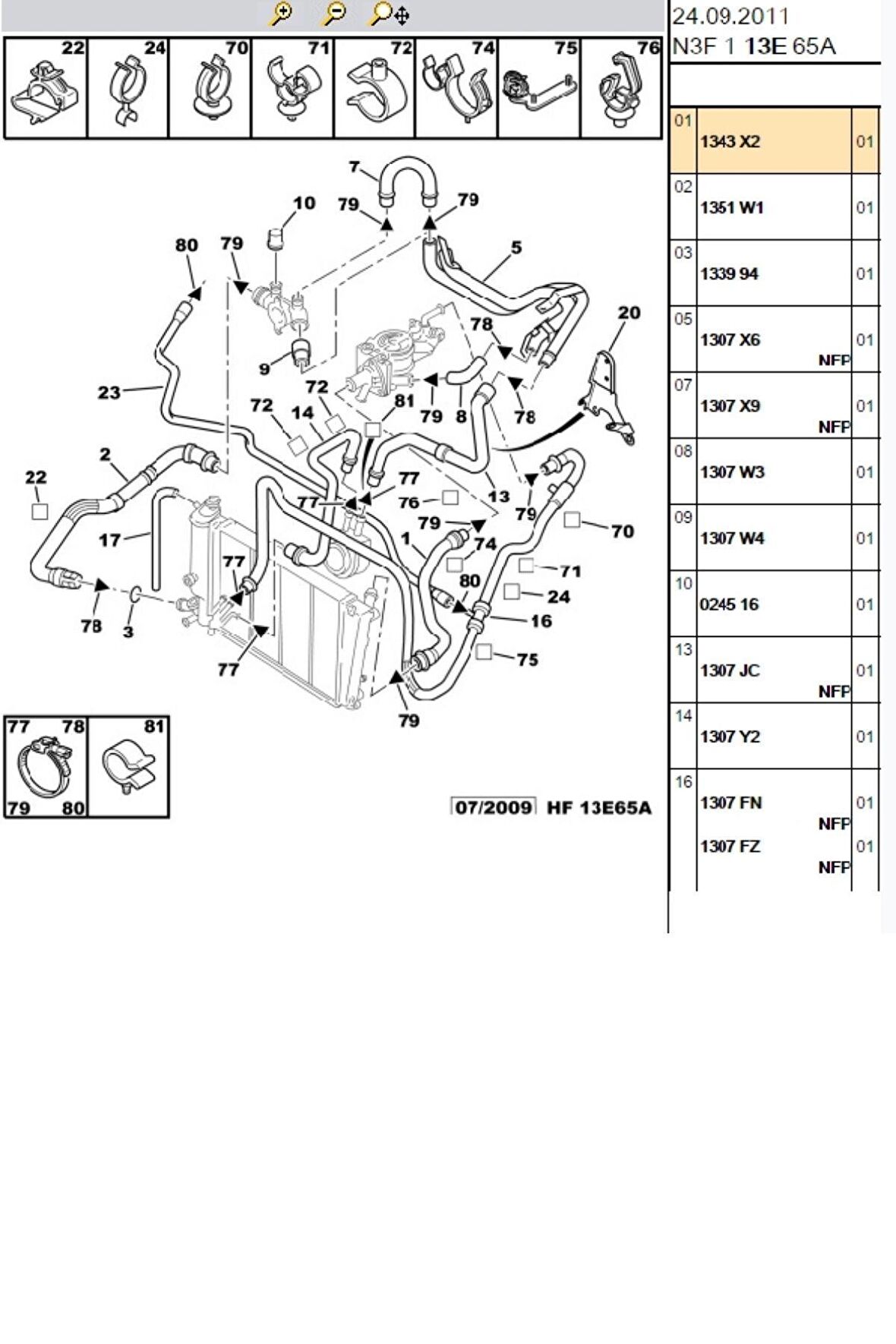 Radyatör Üst Hortum XUD9 Partner Berlingo (1343X2-R15102)