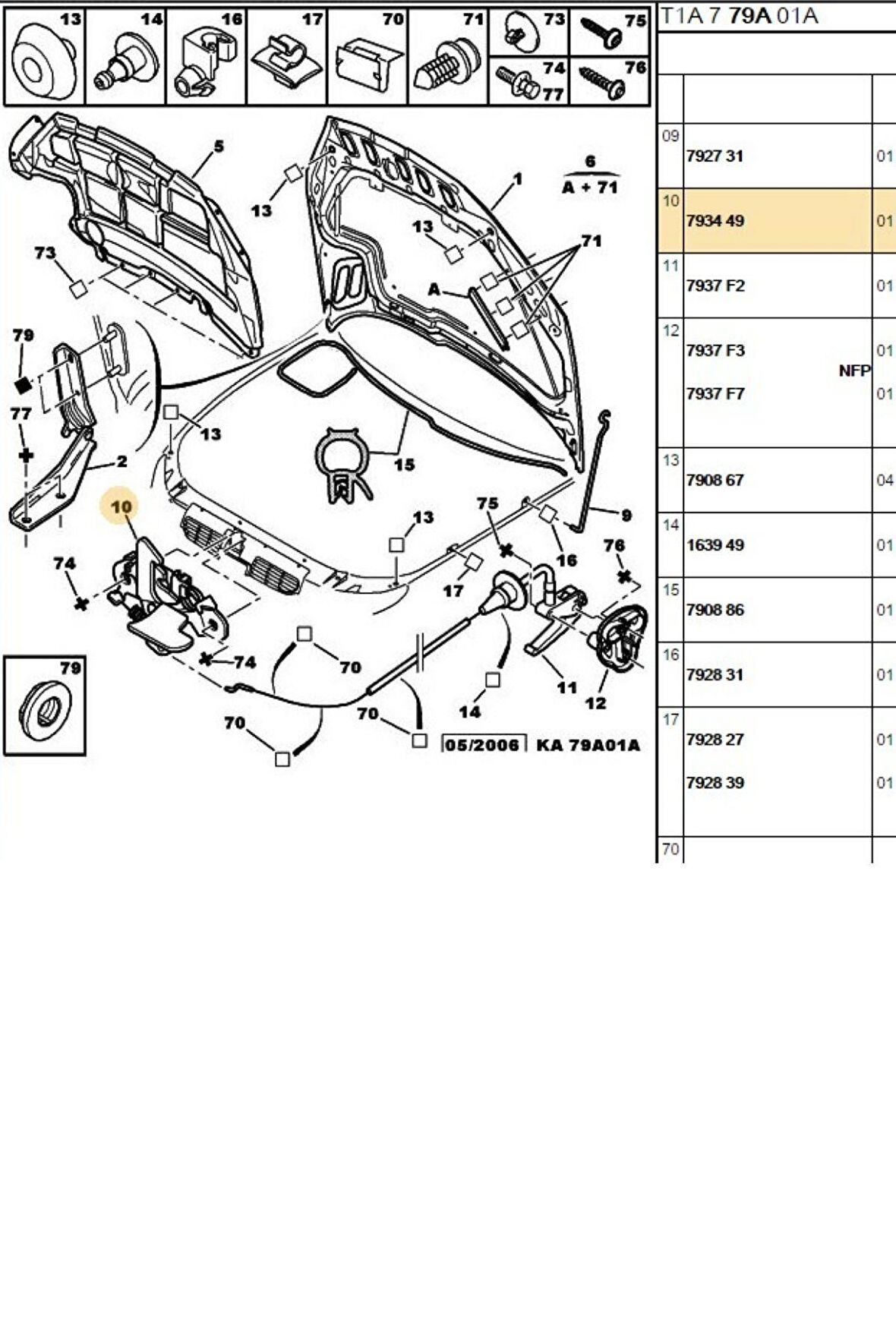 Kaput Kilidi 206 (793449-BPE309293)