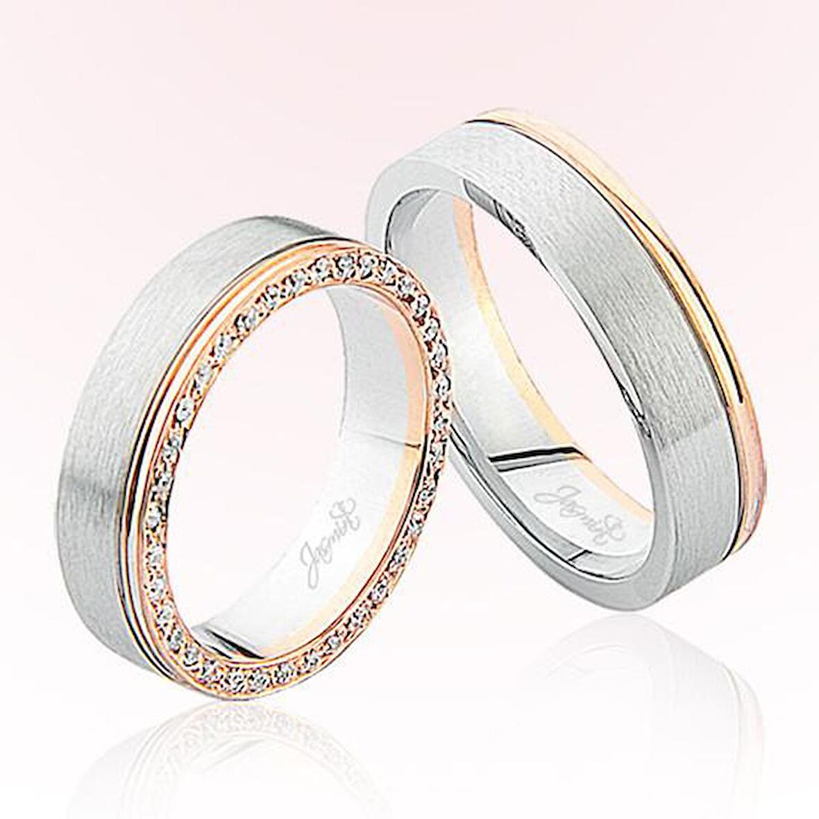 Rose Şeritli Altın Alyans 2604