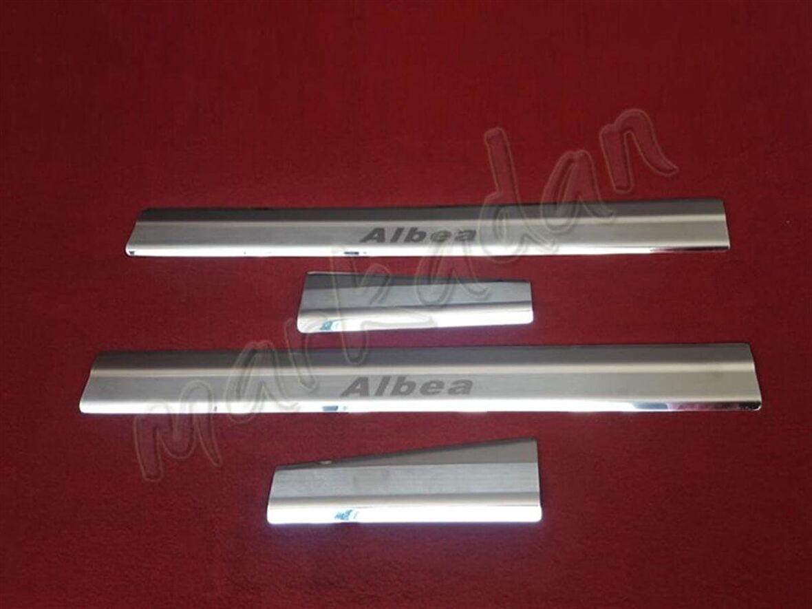 DB Chrome Fiat Albea Krom Kapı Eşiği 2002-2012 4 Parça P.Çelik