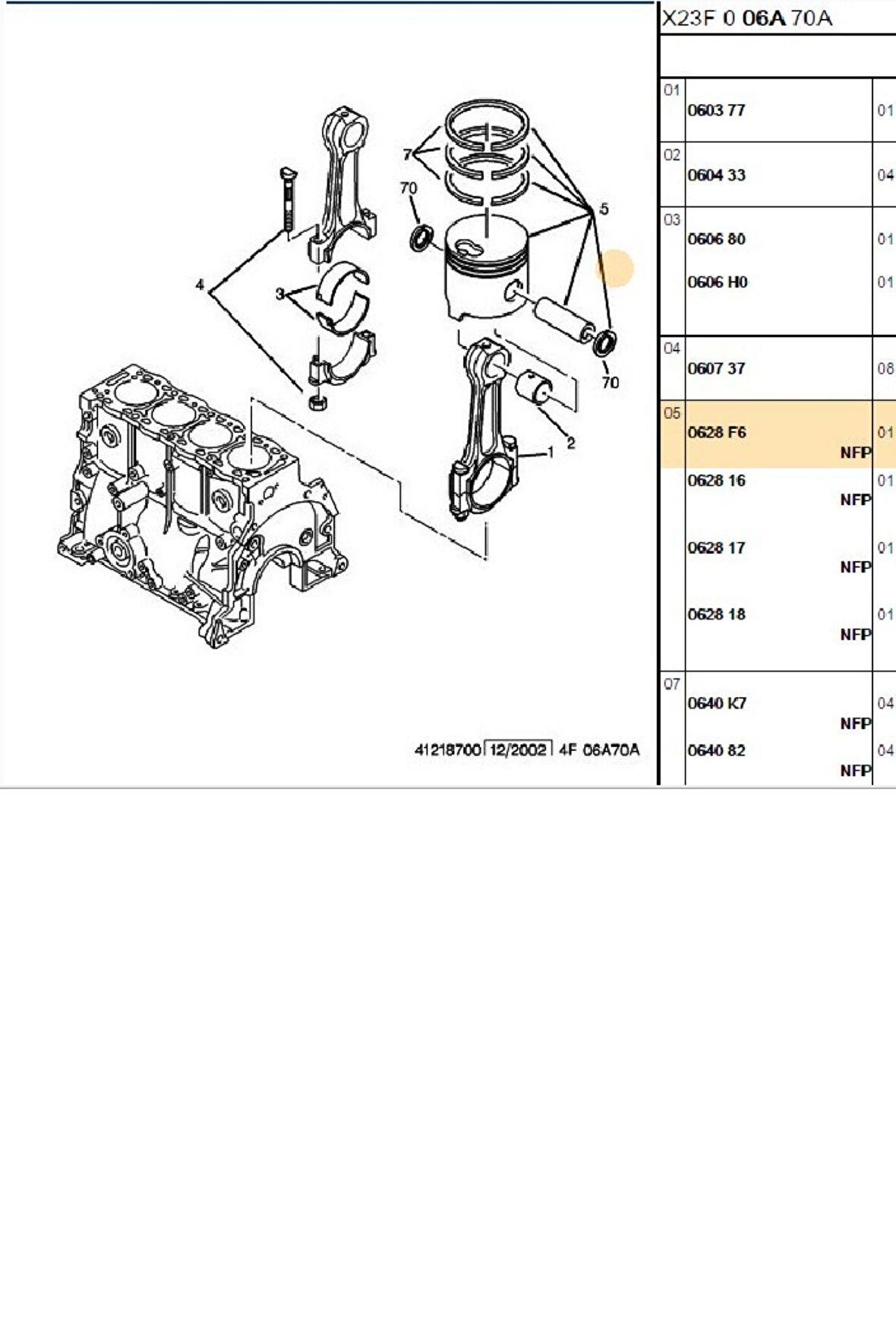 Piston Sekman Std Partner (3879STD-0628F6)