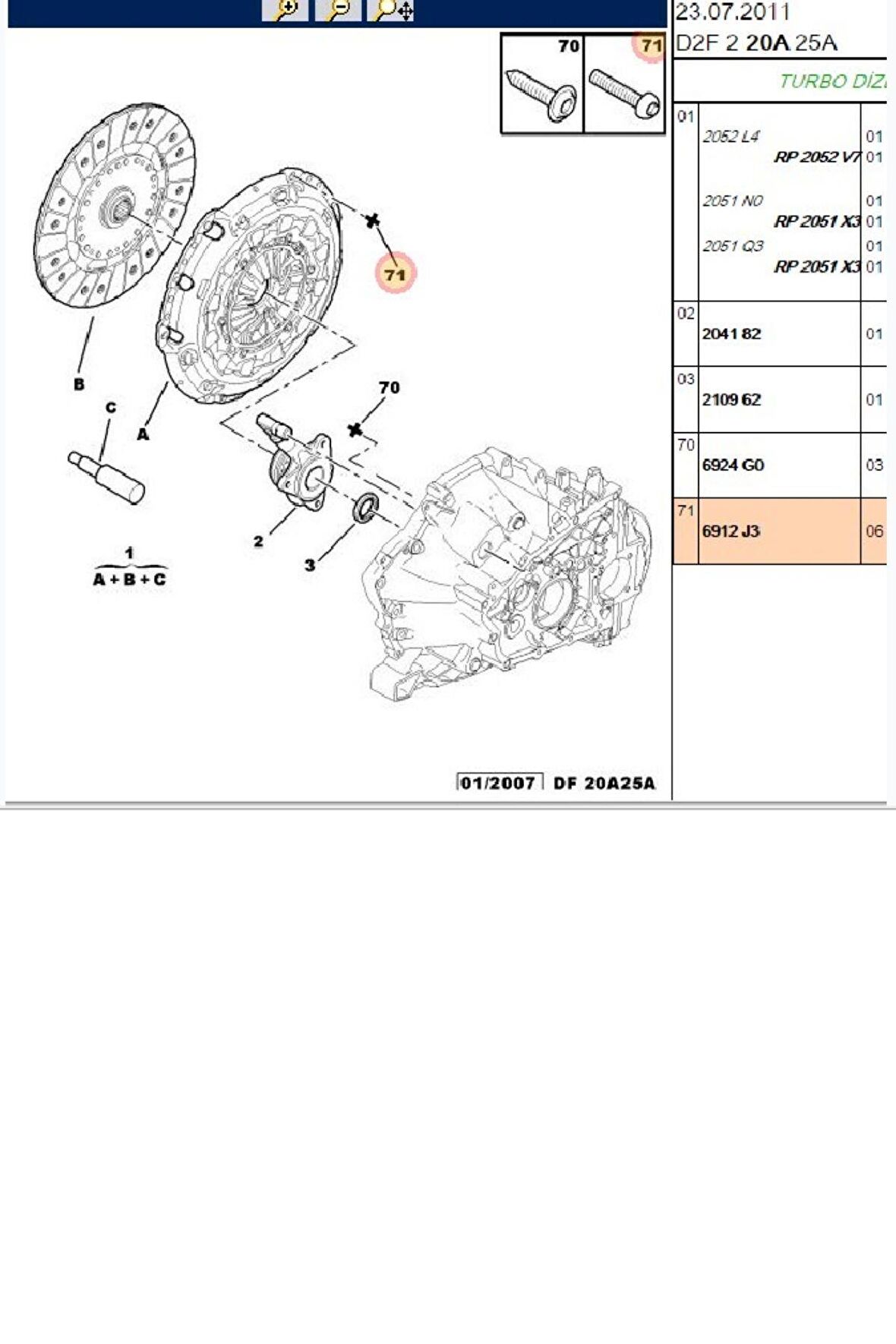 Debriyaj Baskı Vidası Üniversal (6912J3)