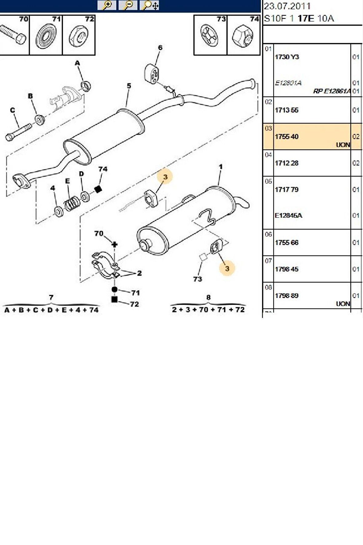 Egzoz Lastiği 106 205 309 405 Saxo (175540)