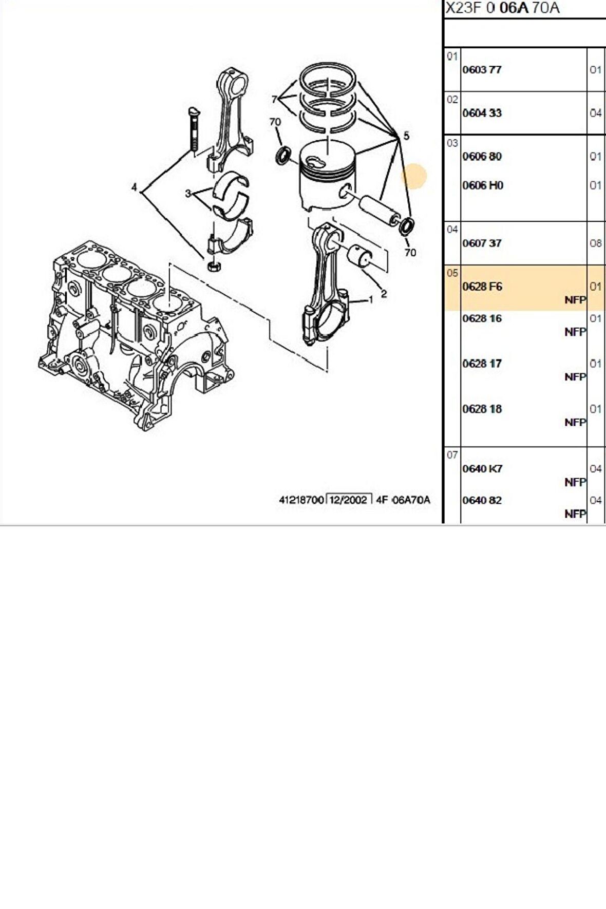 Piston Sekman 0,50 Partner Berlingo (3879050-0628F6)