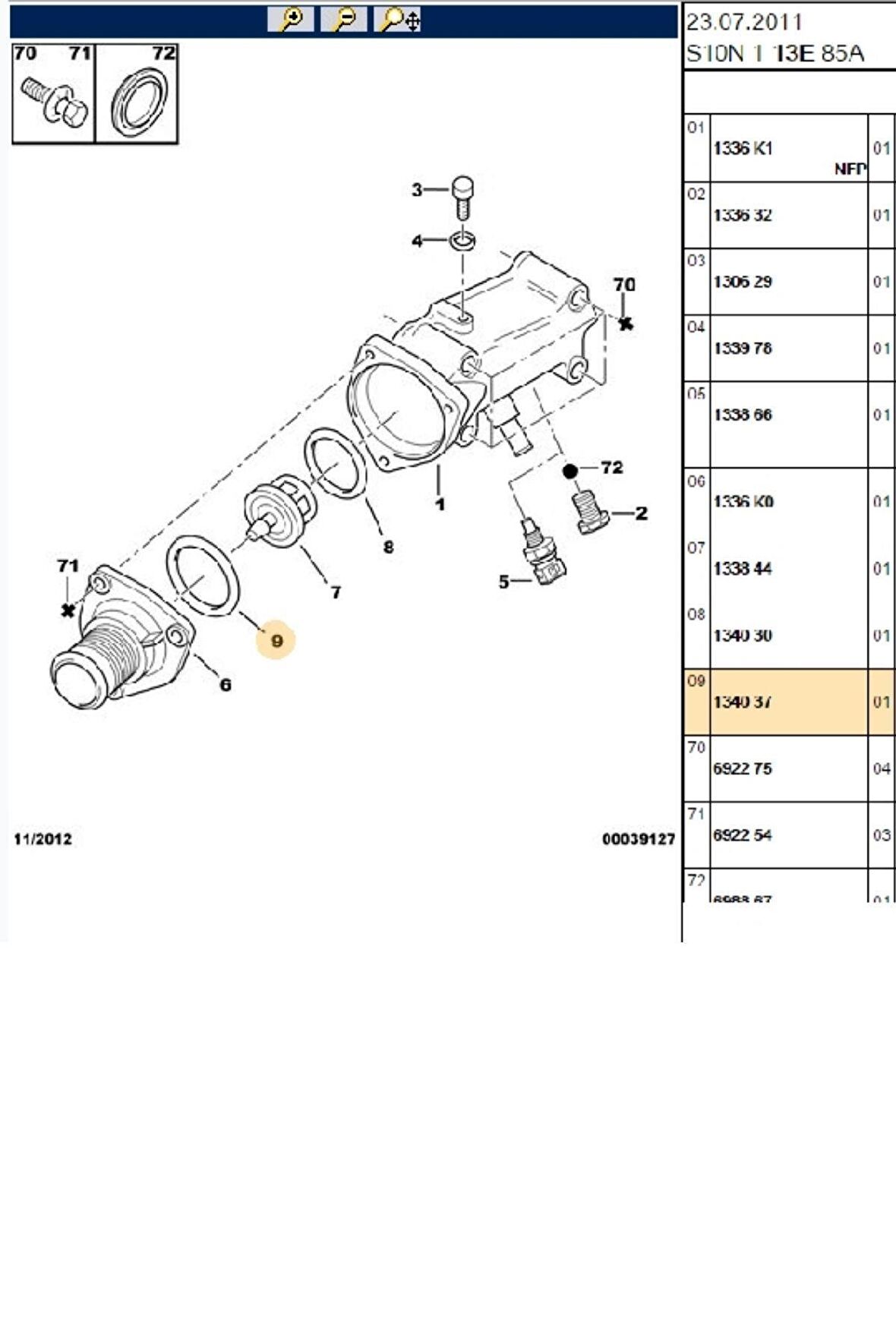 Termostat Kapak Contası 106 Saxo TU5 (134037)