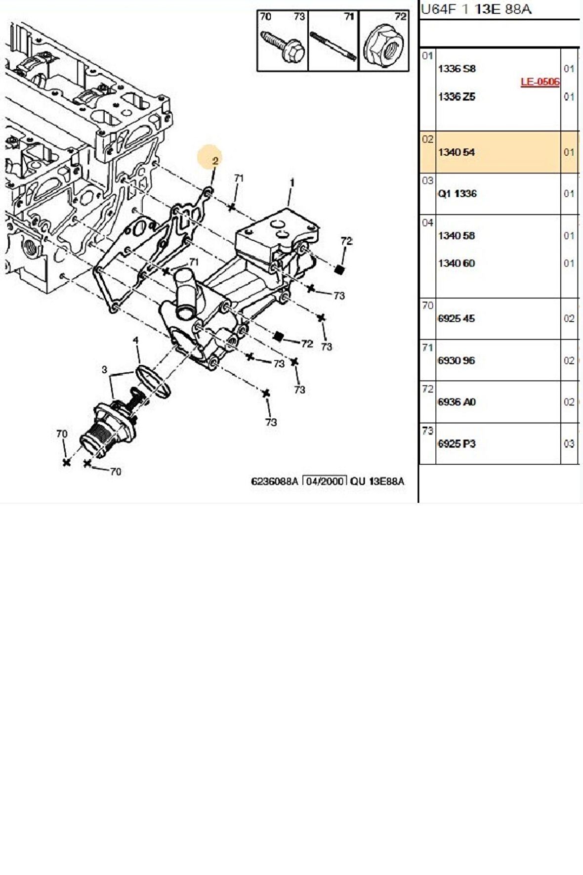 Termostat Conta 206 307 308 406 407 C4 C5 Xsara EW10 (134054)