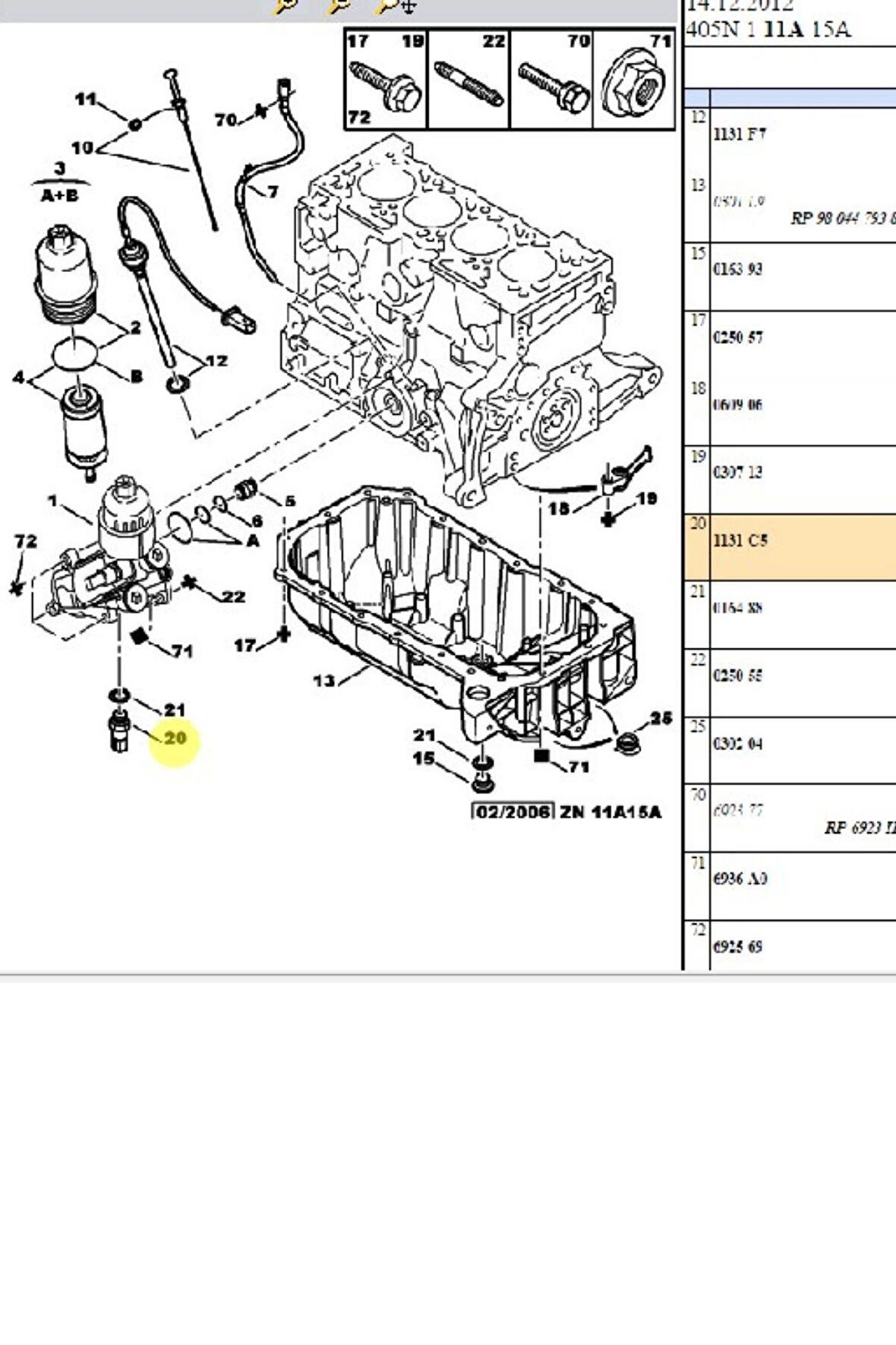 Yağ Müşürü 206-301-307-406-C3-C4-Berlingo (1131C5-POP1131C5-SW90022)