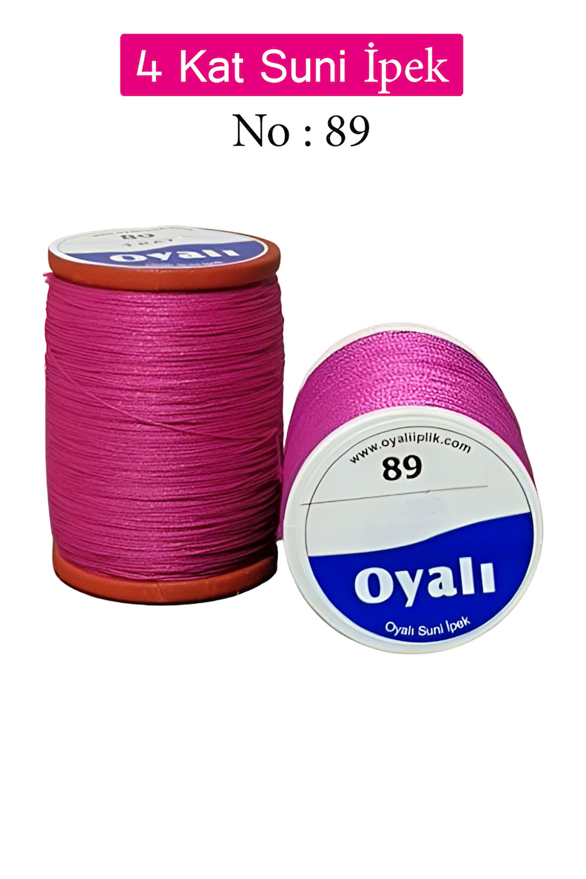 Oyalı 4 Kat Suni İpek İplik İğne Oyası Boncuk İpi Tığ Oyası No:89