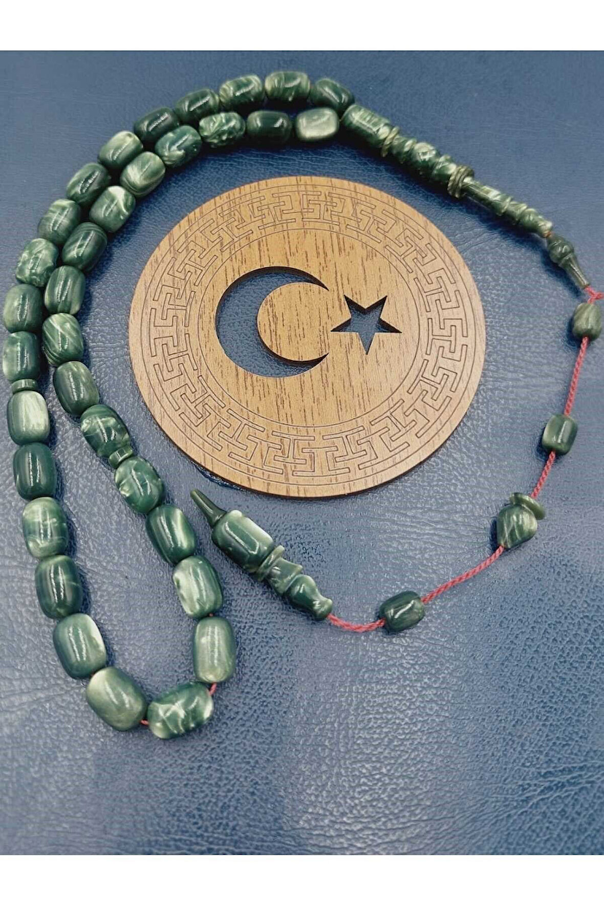 Katalin Yeşil Simli Halkalı İmame Özel İşçilik Sistemli Tespih