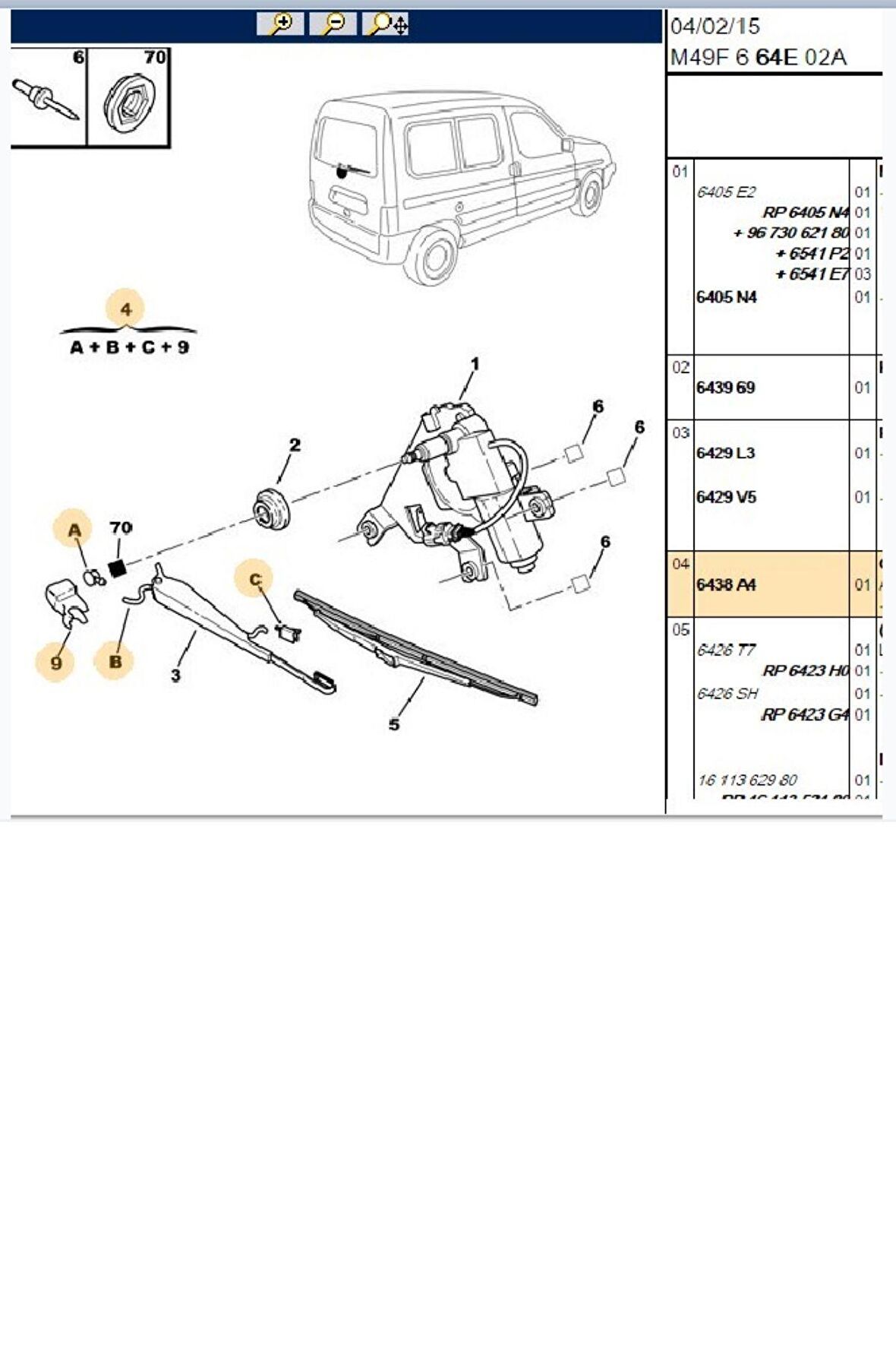 Cam Yıkayıcı Parçalar Partner Berlingo (6438A4)