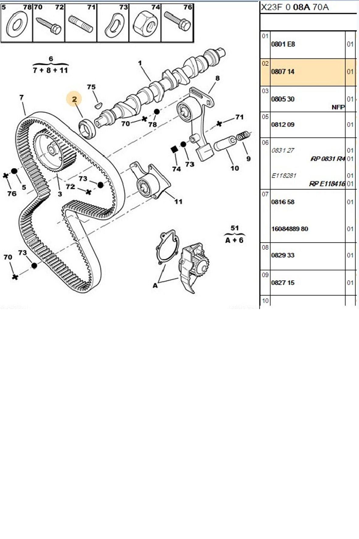 Eksantrik Keçesi 206 306 406 Expert Partner Berlingo (080714-SKT040747V)