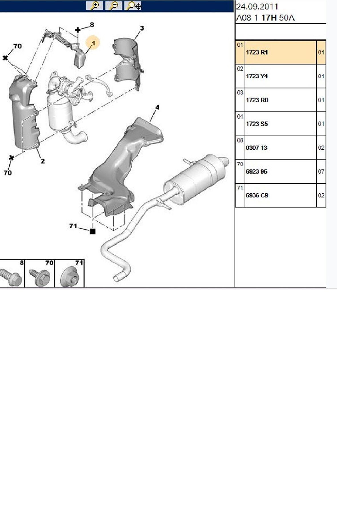 Isı Kalkanı Üst 107 206 207 C2 C3 1.4HDI DW6 (1723R1-035038-BPE260110)