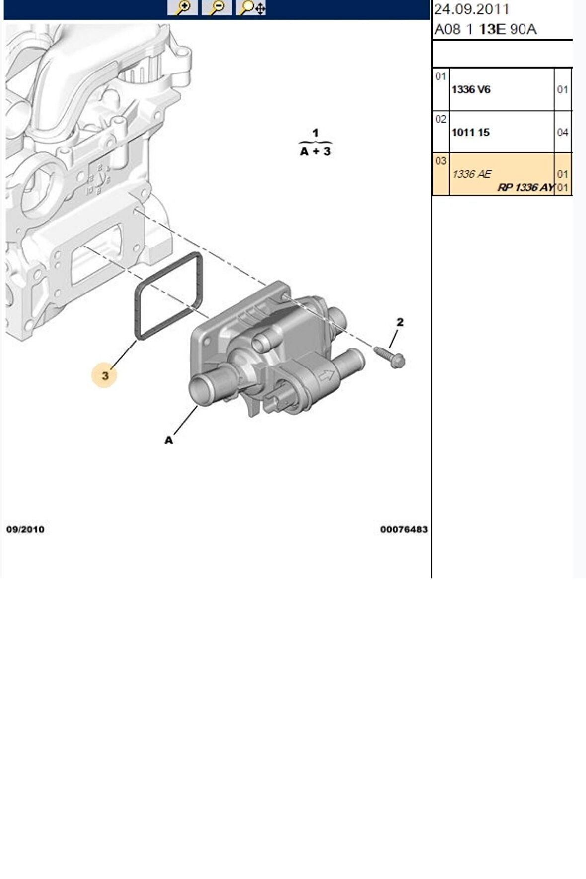 Termostat Oring 107 206 207 307 Bipper C1 C2 C3 Nemo DW4-DW6 (1336AY-BRS6380)