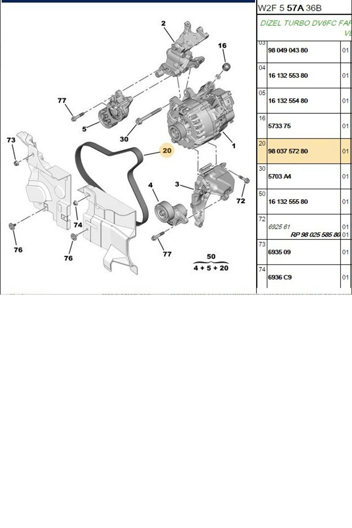 V Kayışı 308 (9803757280-6PK1004)